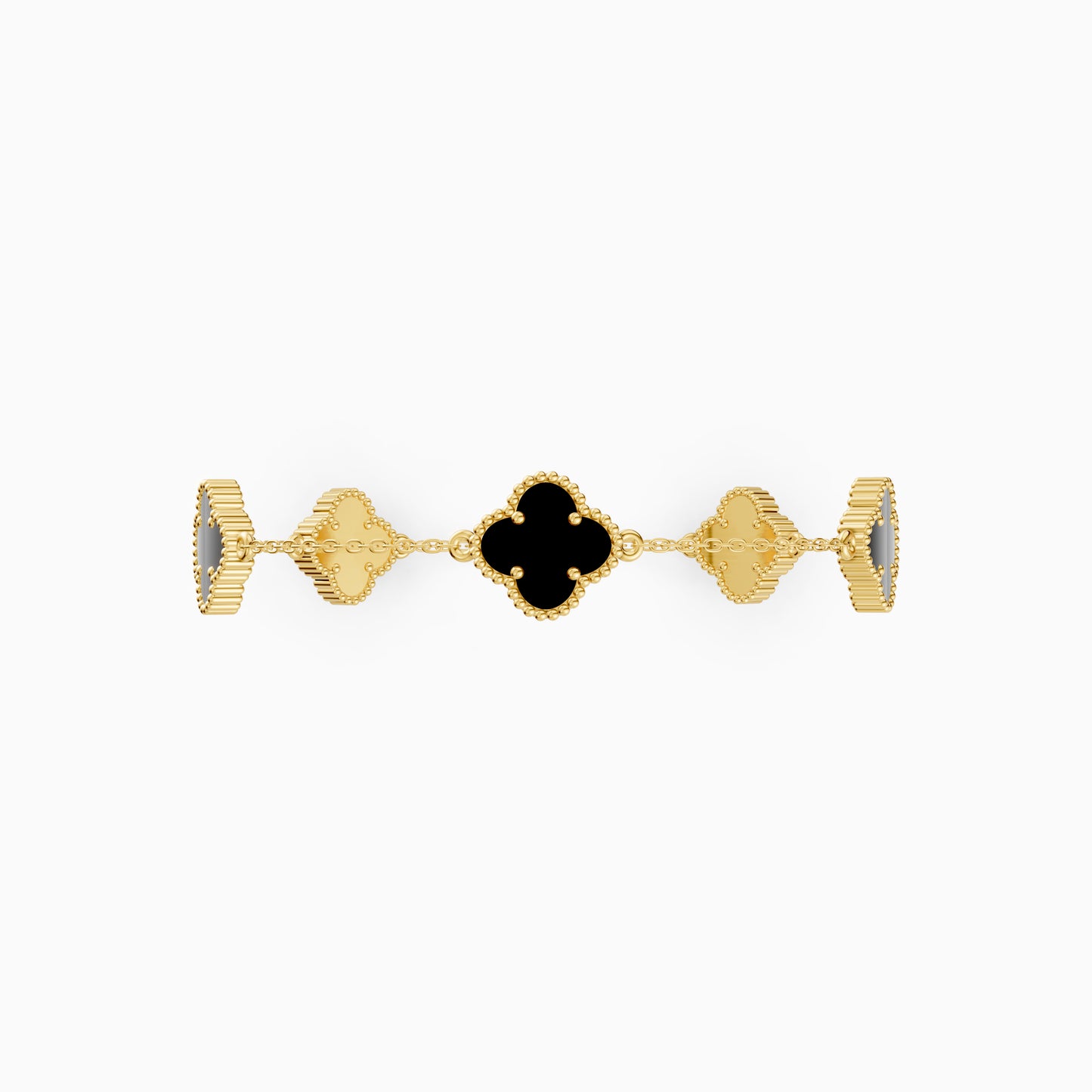 The Beaded Edge Onyx Blossom Bracelet