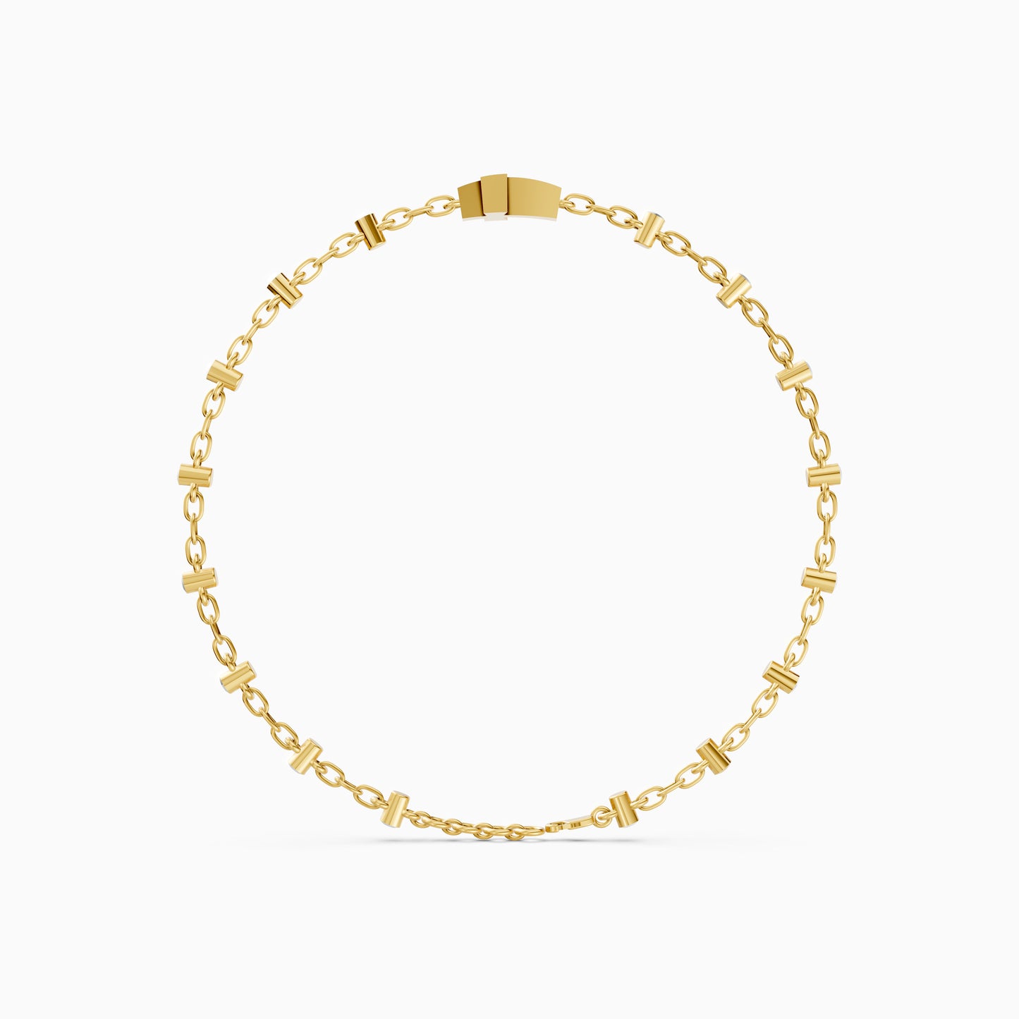 The Minimalist Diamond Cross Charm Bracelet