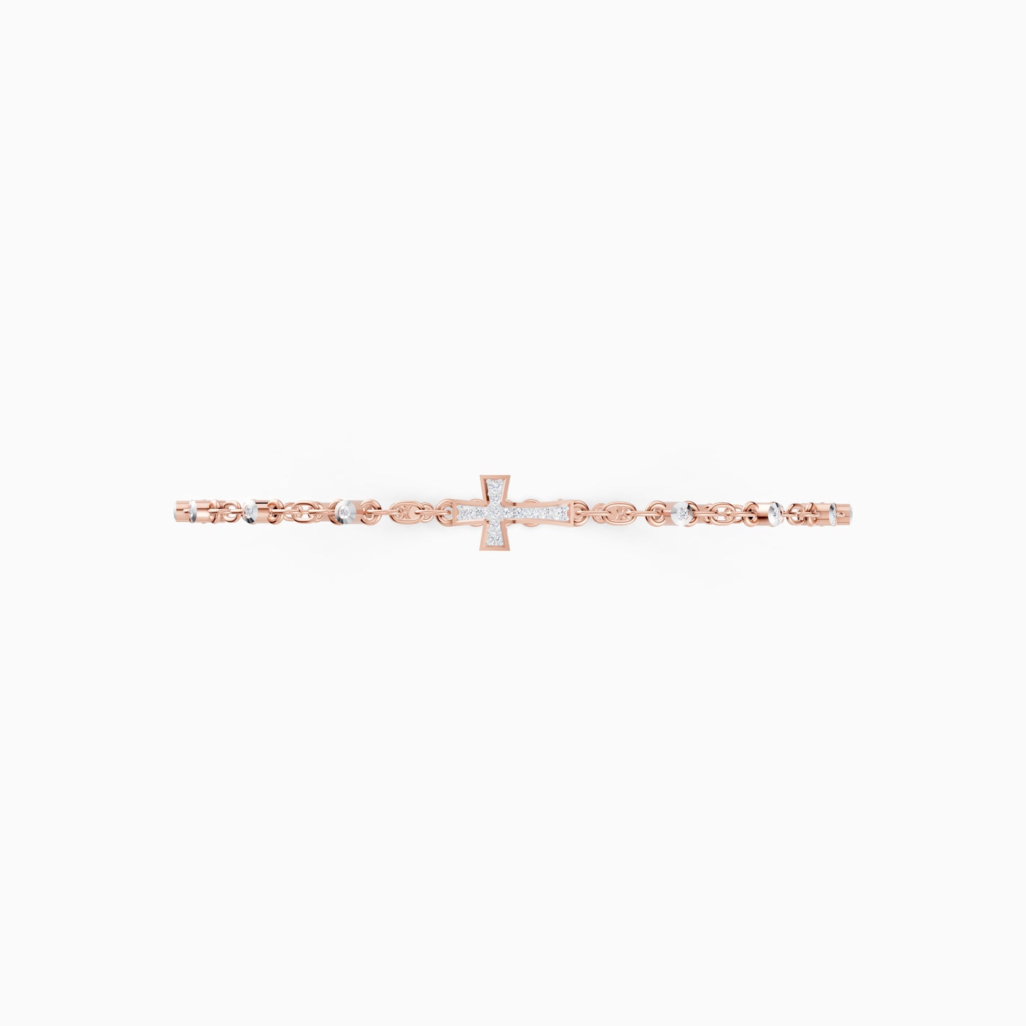 The Minimalist Diamond Cross Charm Bracelet