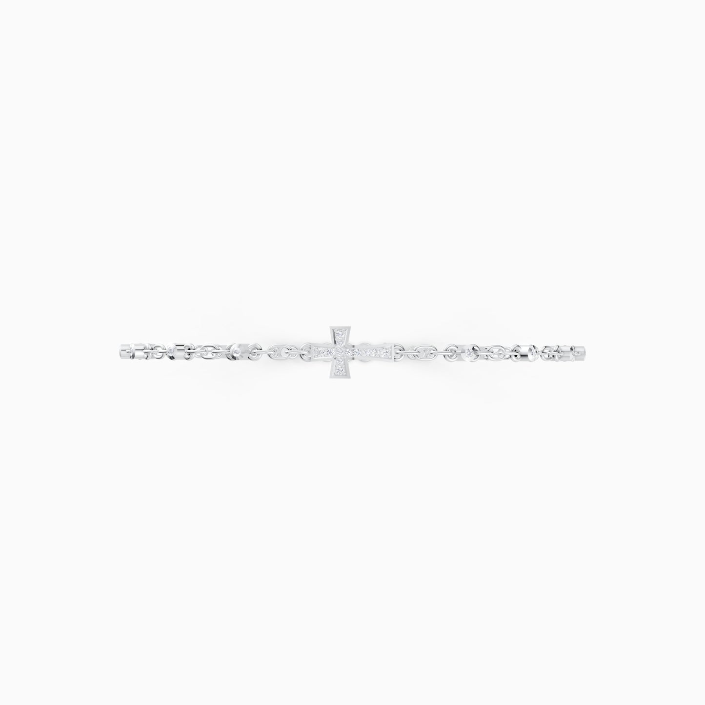 The Minimalist Diamond Cross Charm Bracelet