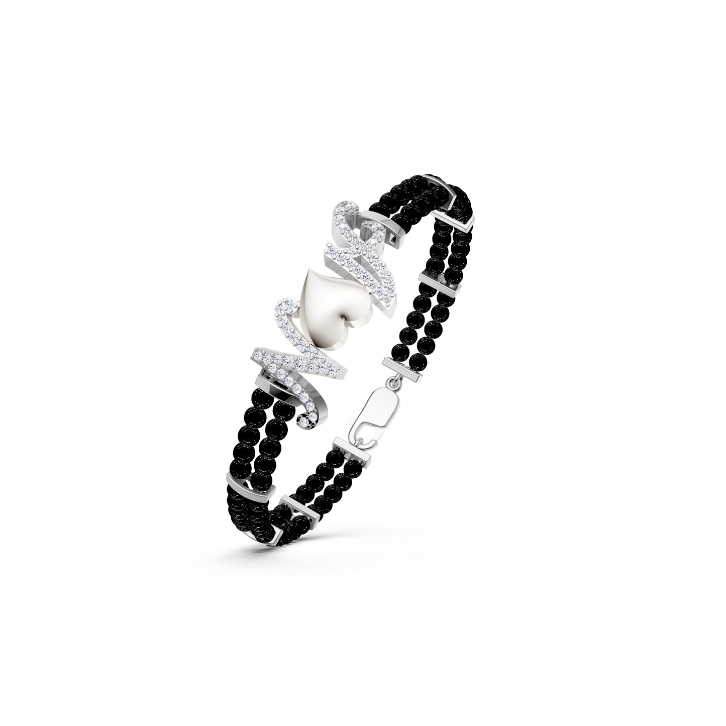 The A&N Black Beads Bandhan Bracelet