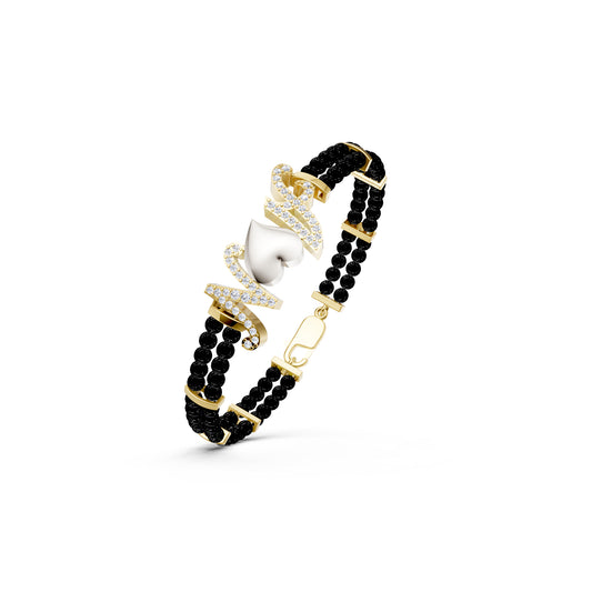The A&N Black Beads Bandhan Bracelet
