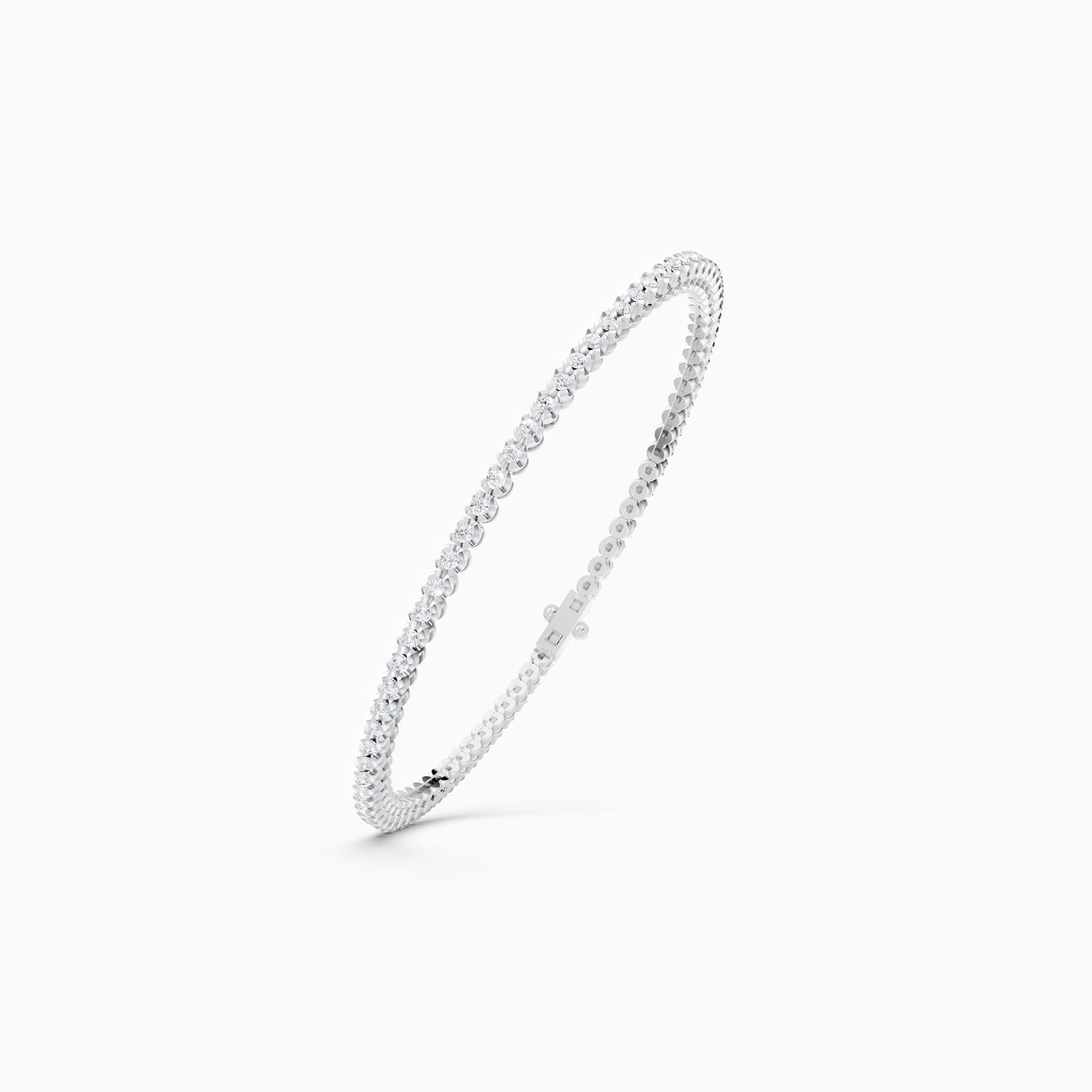 The Flower-Setting Round Eternity Bracelet