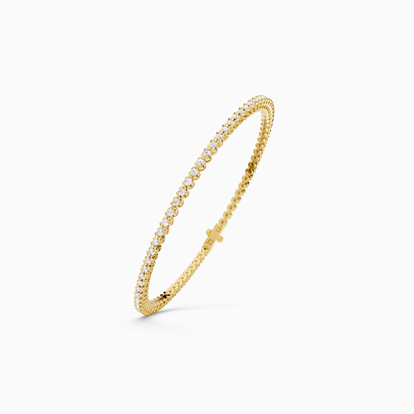 The Flower-Setting Round Eternity Bracelet