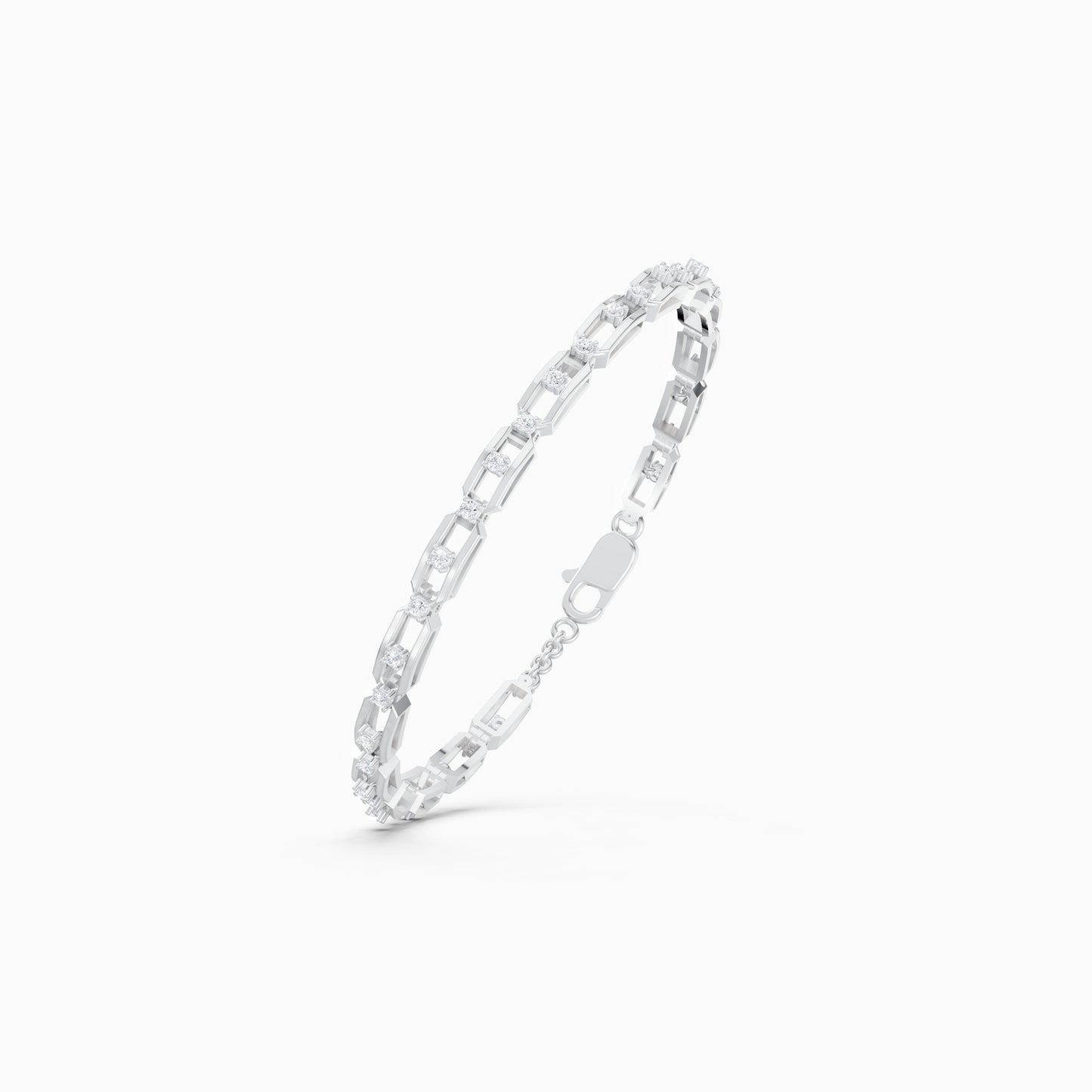 The Sleek Round-Stone Bar Tennis Bracelet