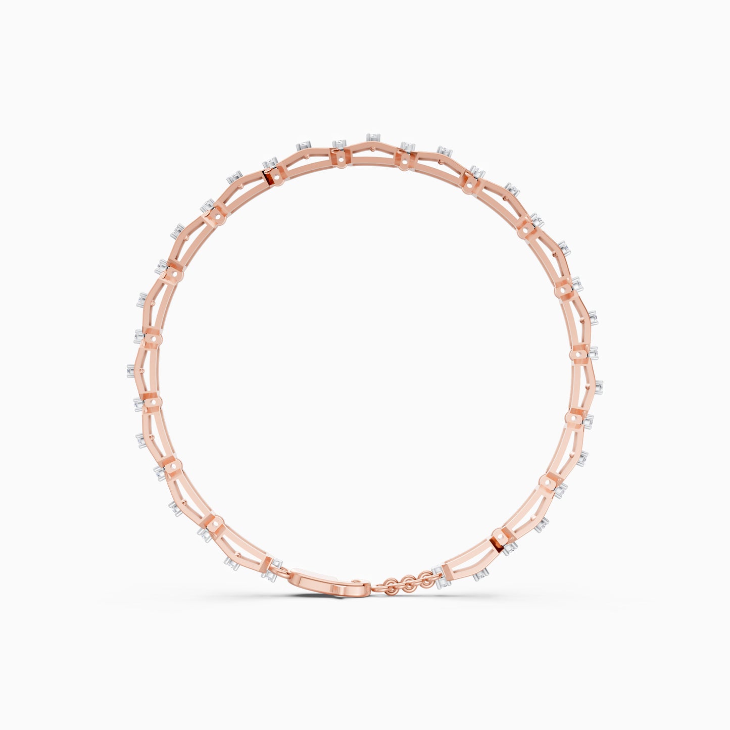 The Sleek Round-Stone Bar Tennis Bracelet