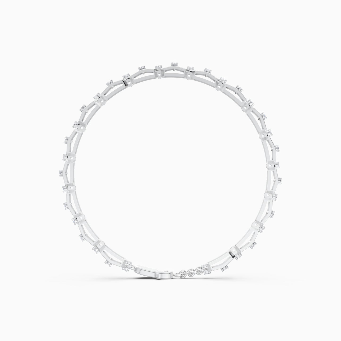 The Sleek Round-Stone Bar Tennis Bracelet