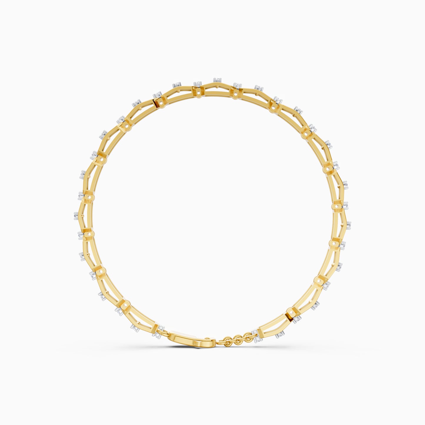 The Sleek Round-Stone Bar Tennis Bracelet