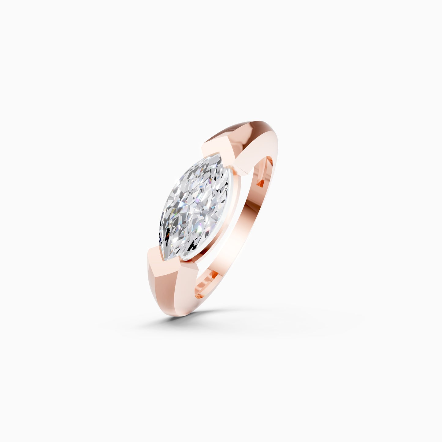 Sleek Marquise Flush Ring