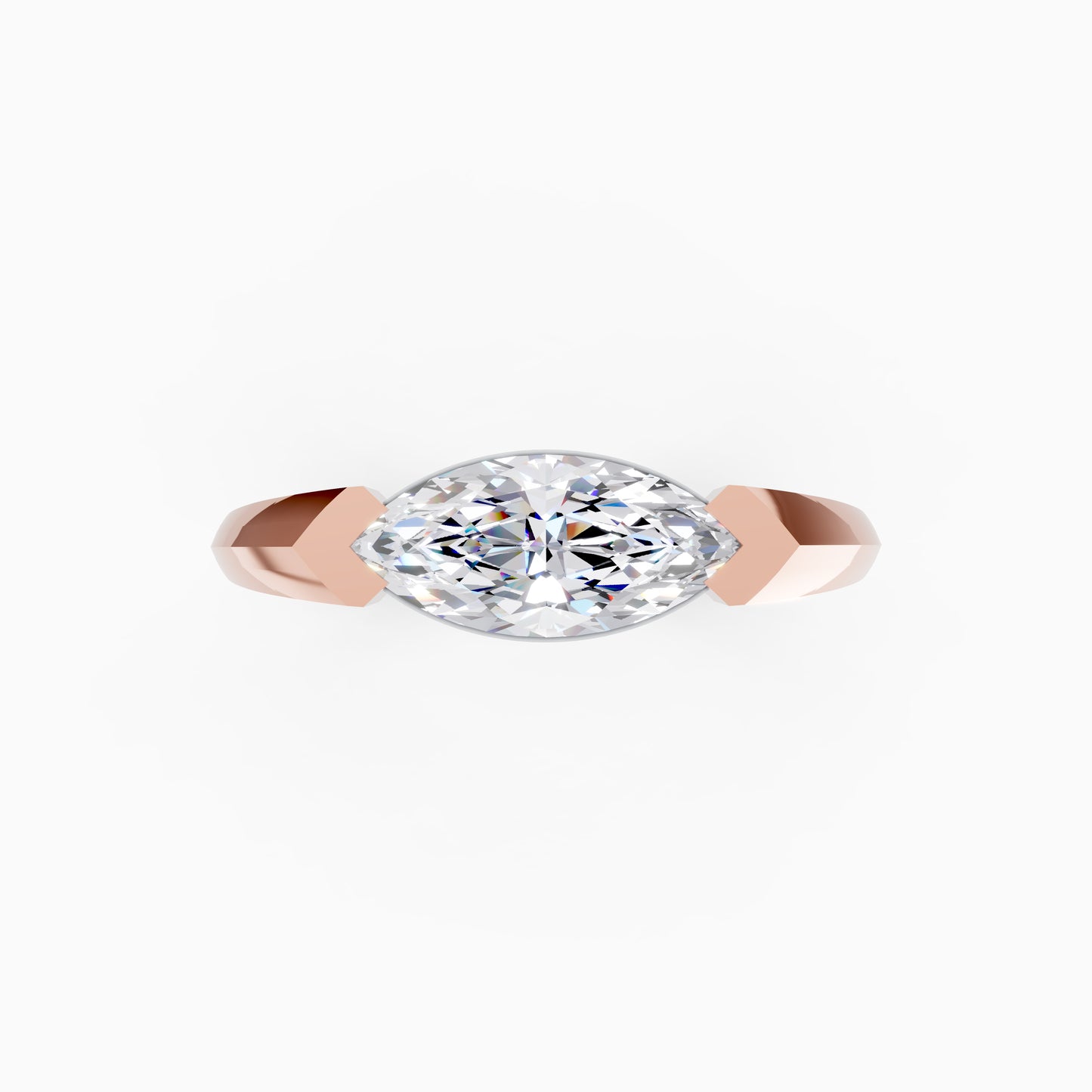 Sleek Marquise Flush Ring