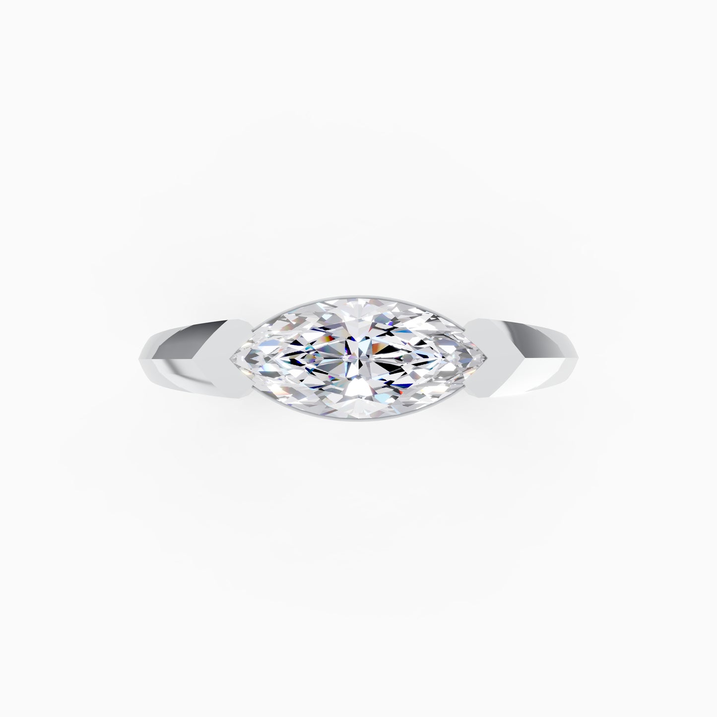 Sleek Marquise Flush Ring