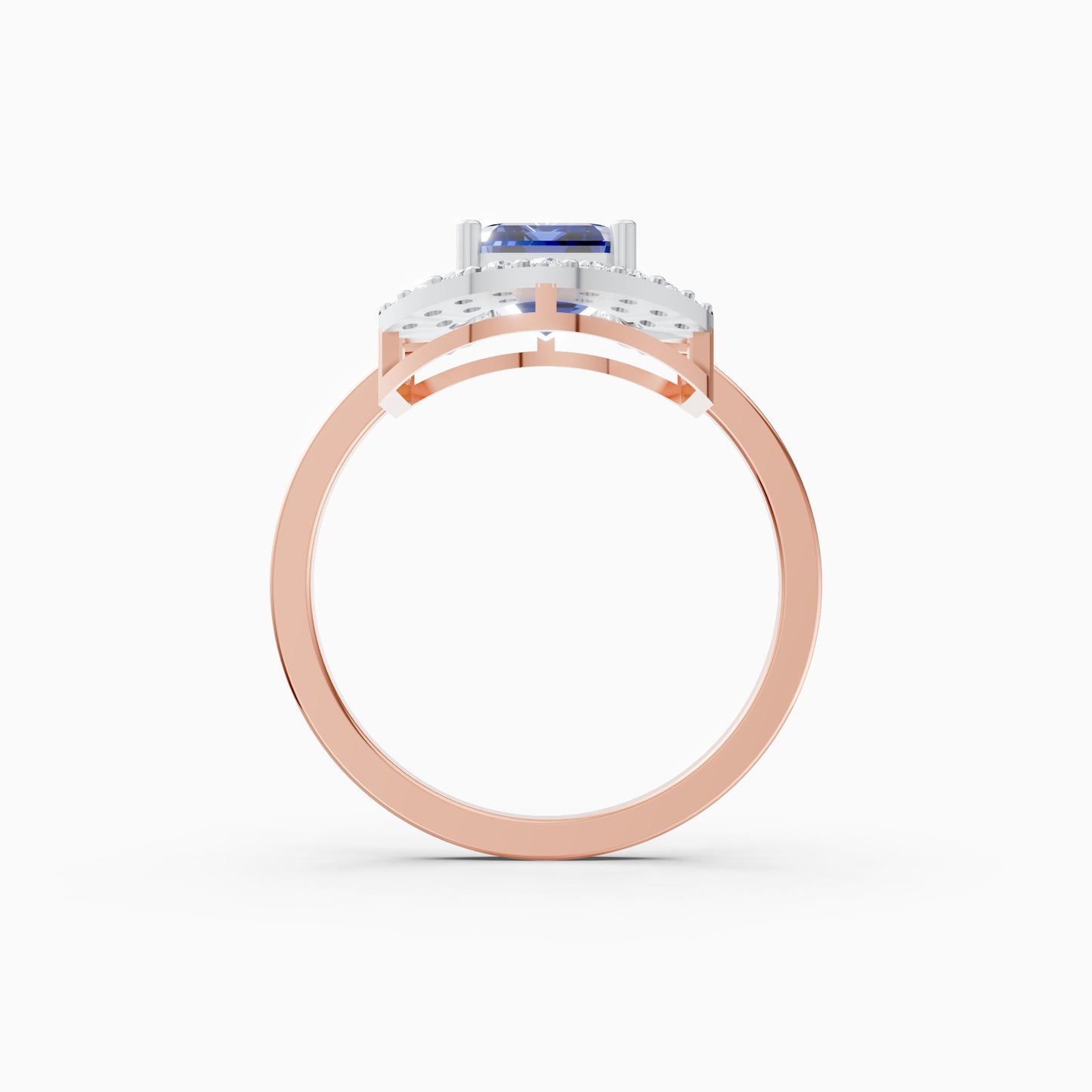 Sapphire Horizon Emerald Cut Ring