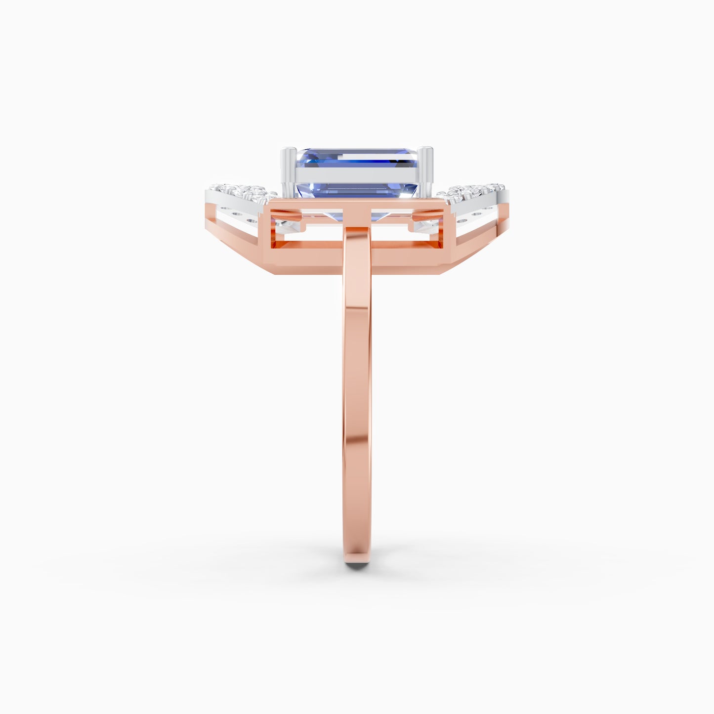 Sapphire Horizon Emerald Cut Ring