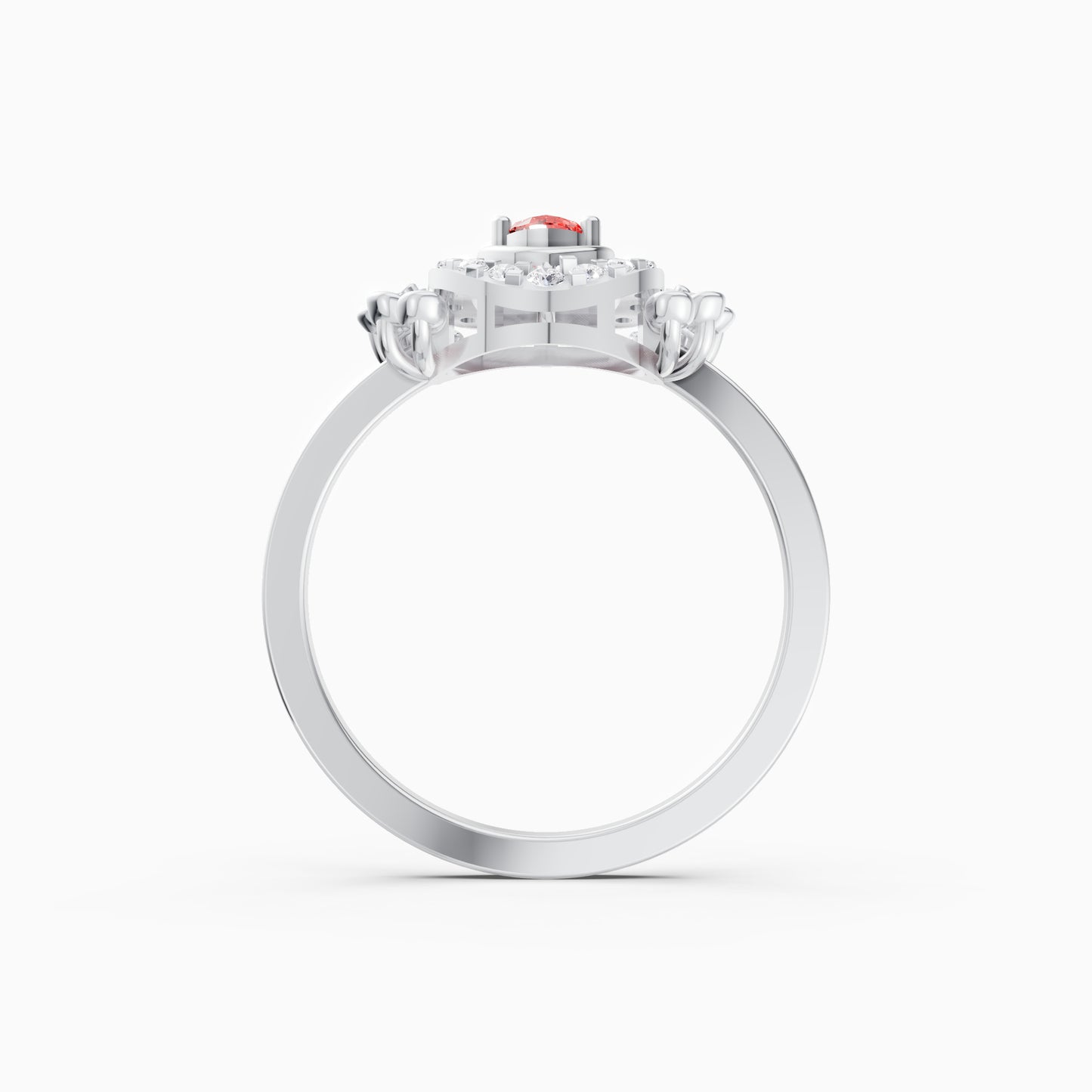 The Scarlet Tiara Pear Ring