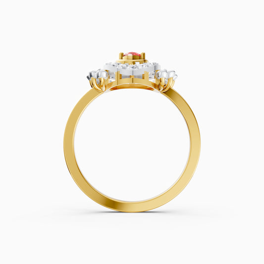 The Scarlet Tiara Pear Ring