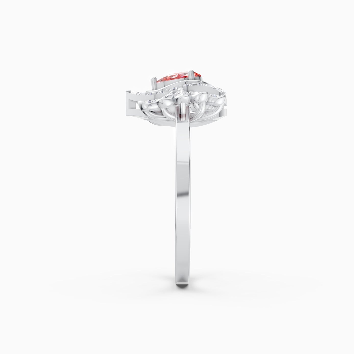 The Scarlet Tiara Pear Ring