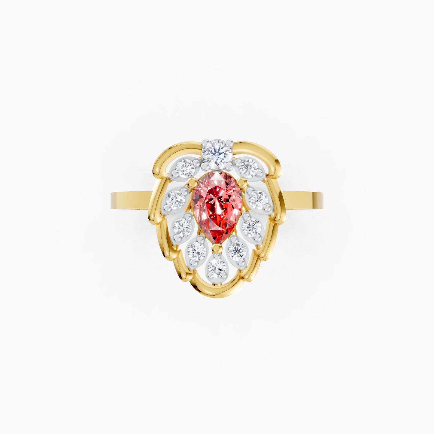 Classic Teardrop Flora Ring