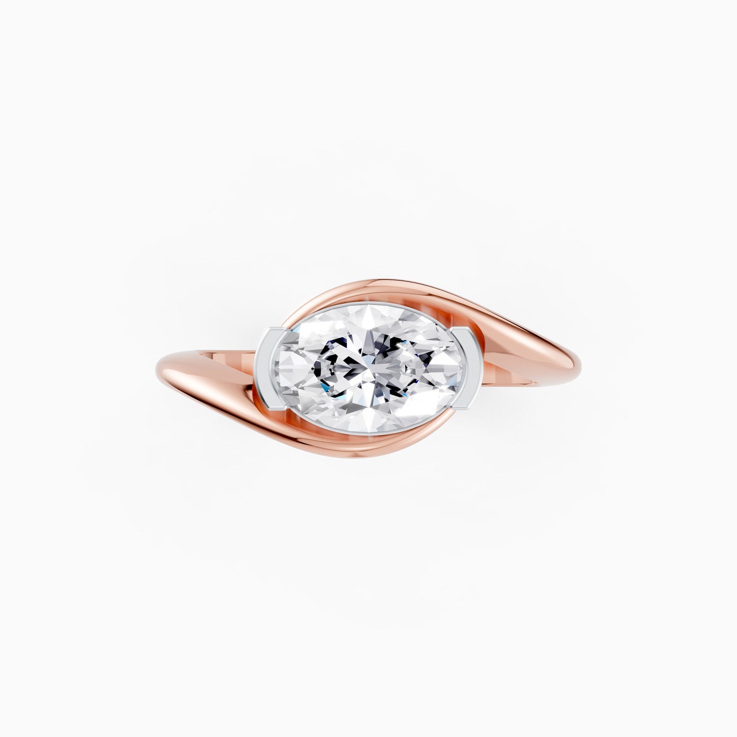 The Mira Half-Bezel Ring