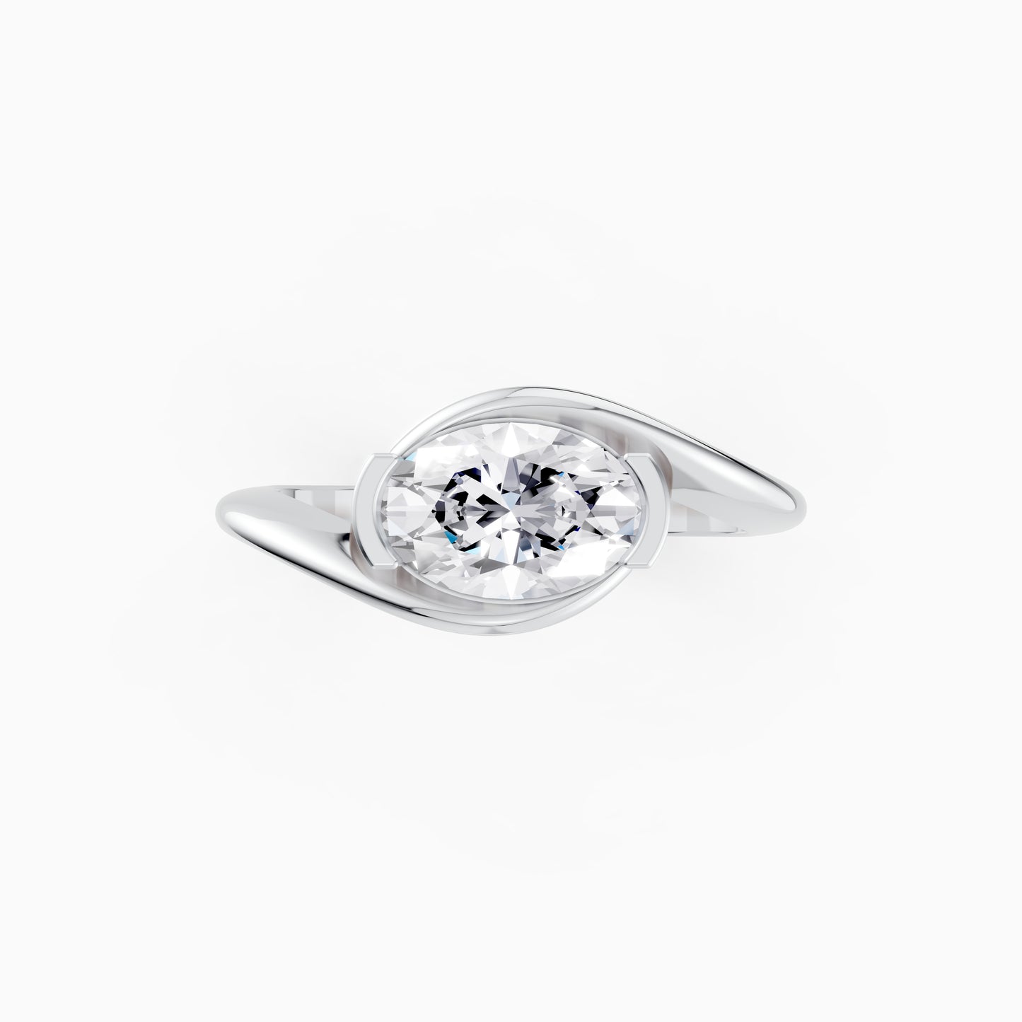 The Mira Half-Bezel Ring