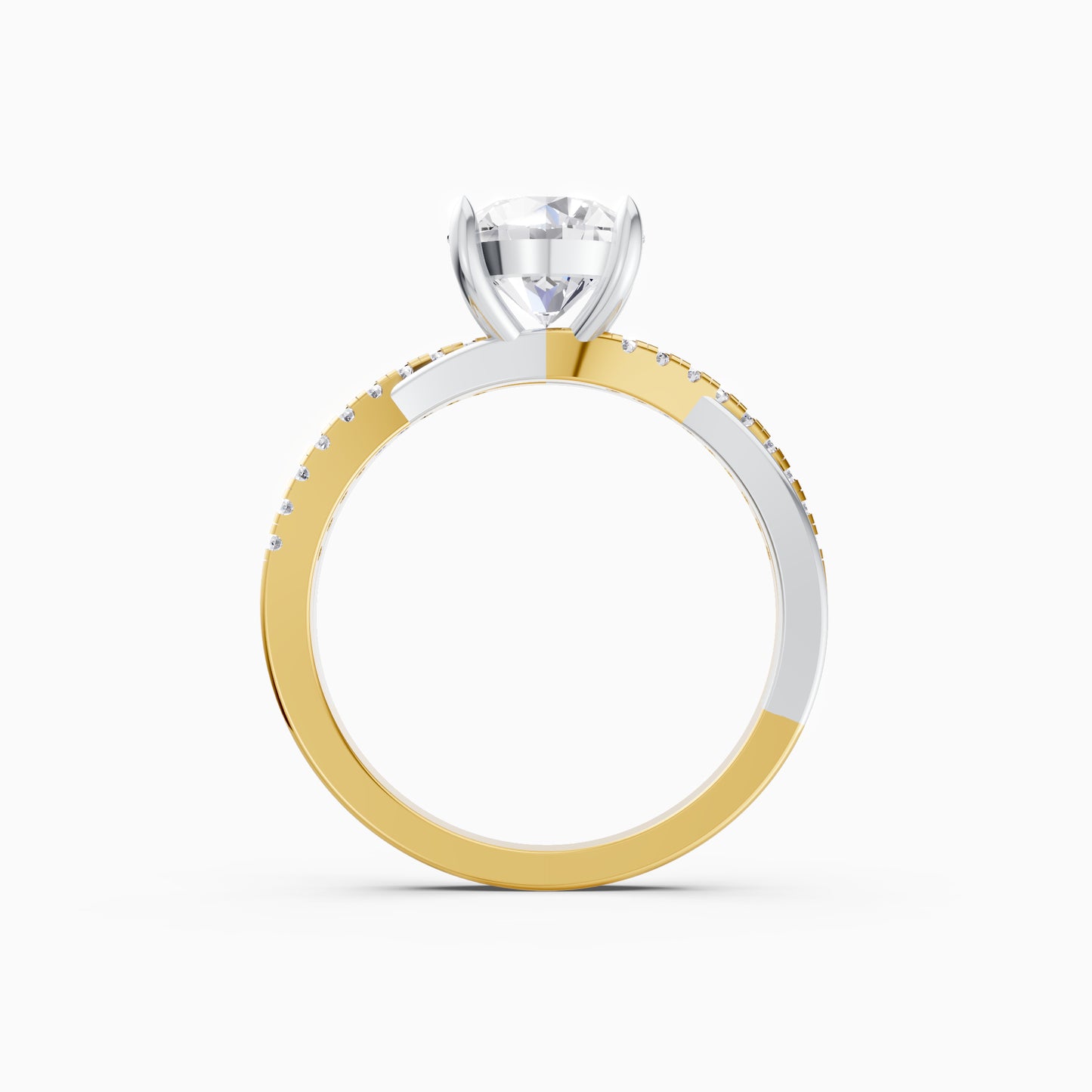 The Entwined Solitaire Ring
