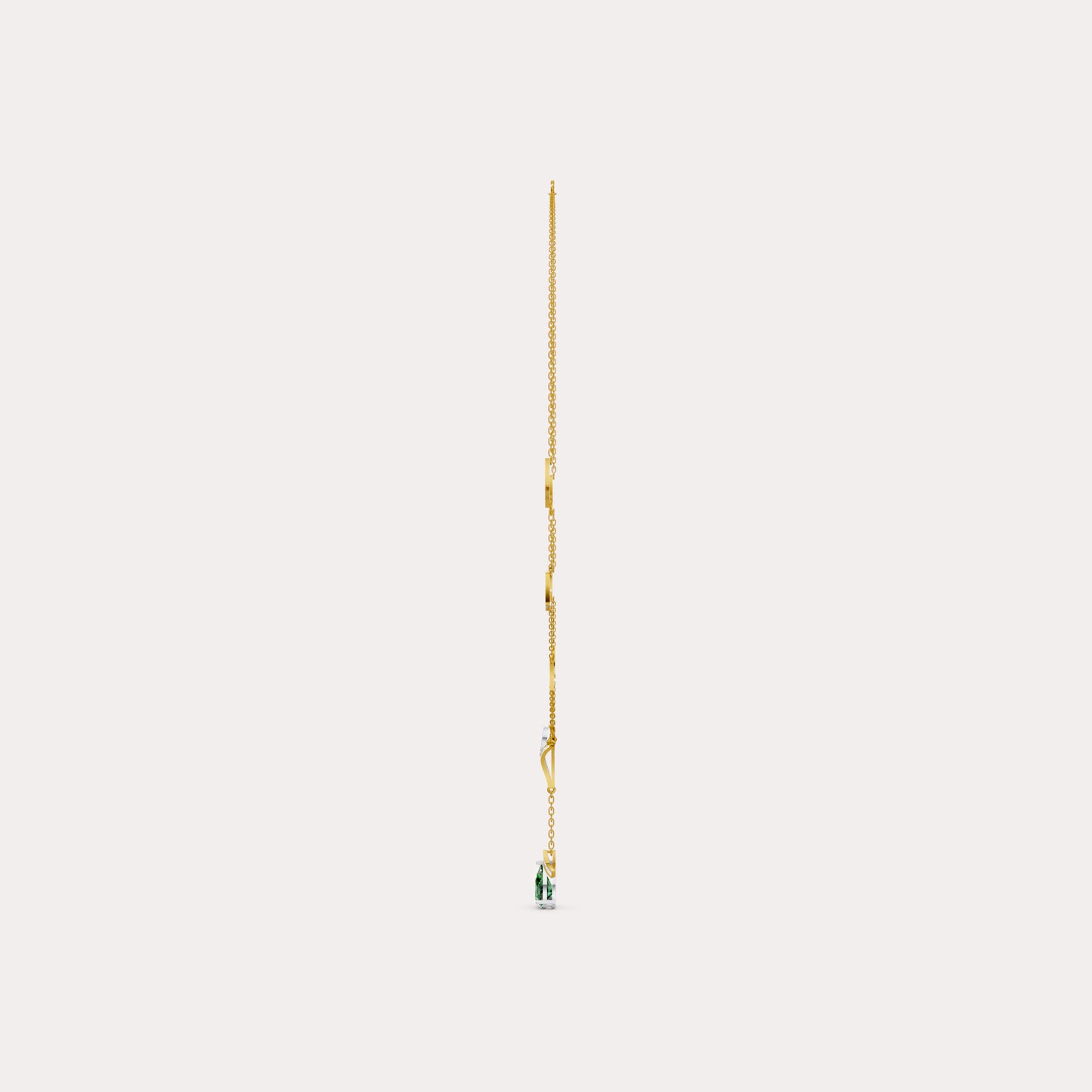Round-Cluster Station & Pear Solitaire Pendant