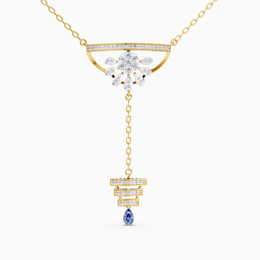 Round-Cluster Blossom & Tiered Pear-Cut Pendant