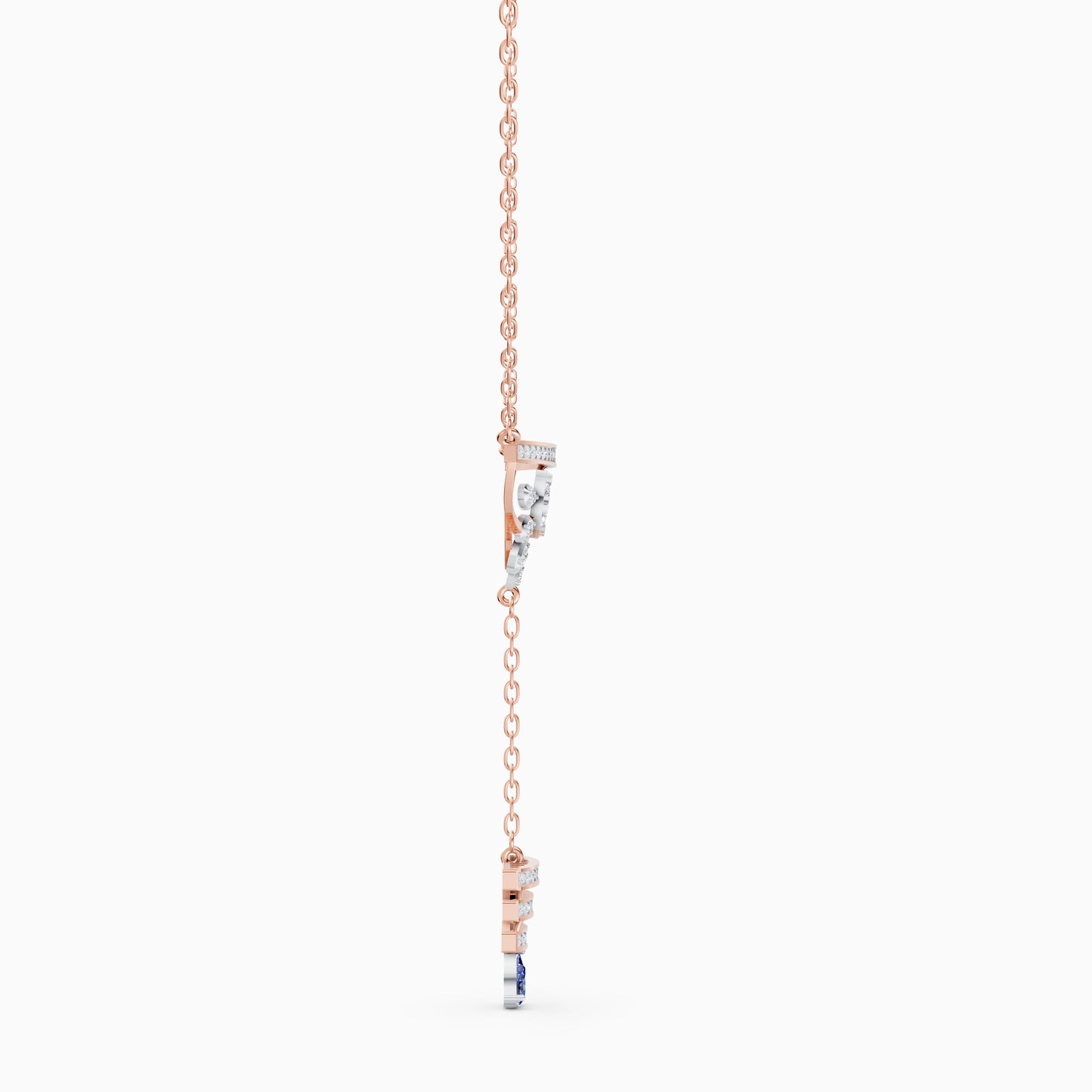 Round-Cluster Blossom & Tiered Pear-Cut Pendant