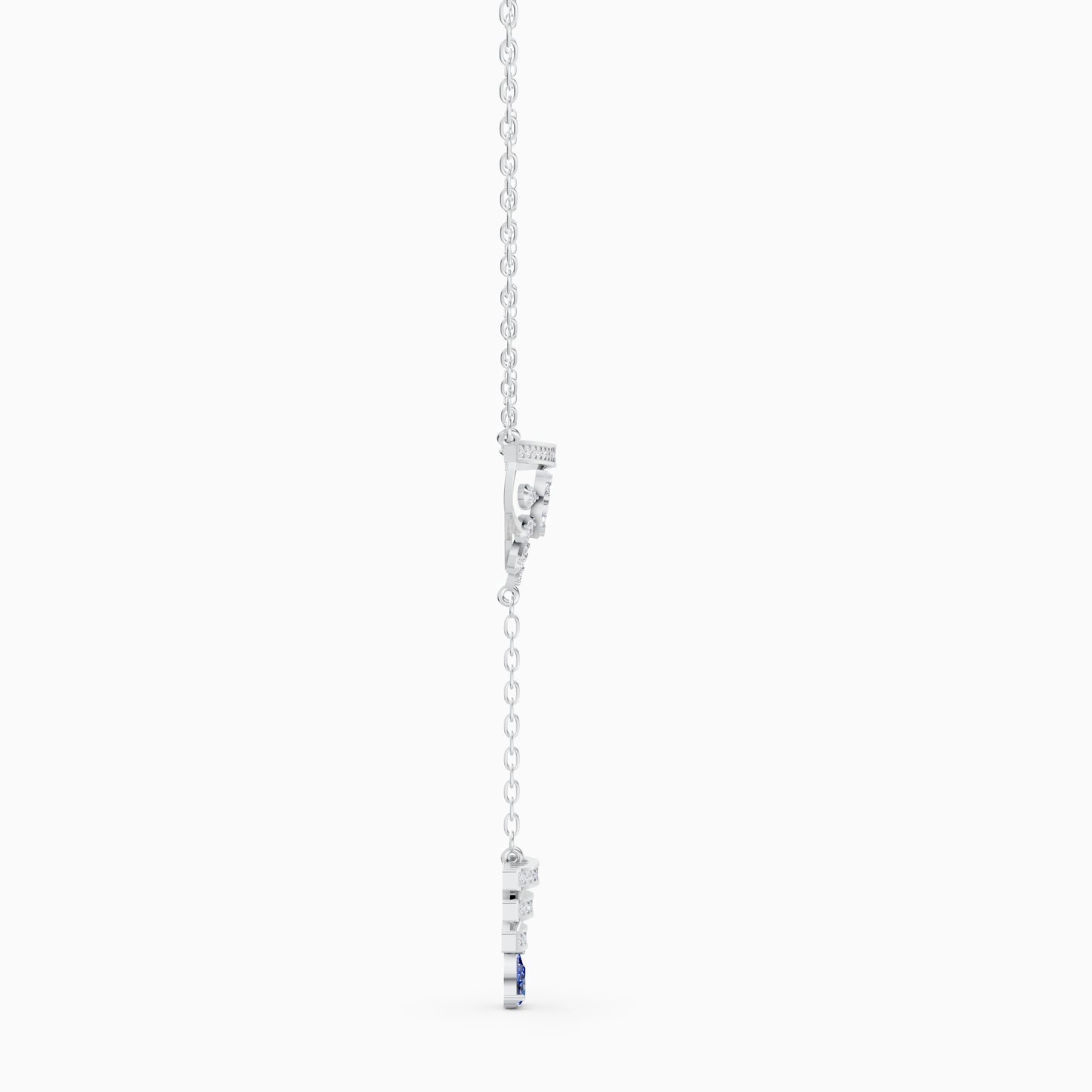 Round-Cluster Blossom & Tiered Pear-Cut Pendant