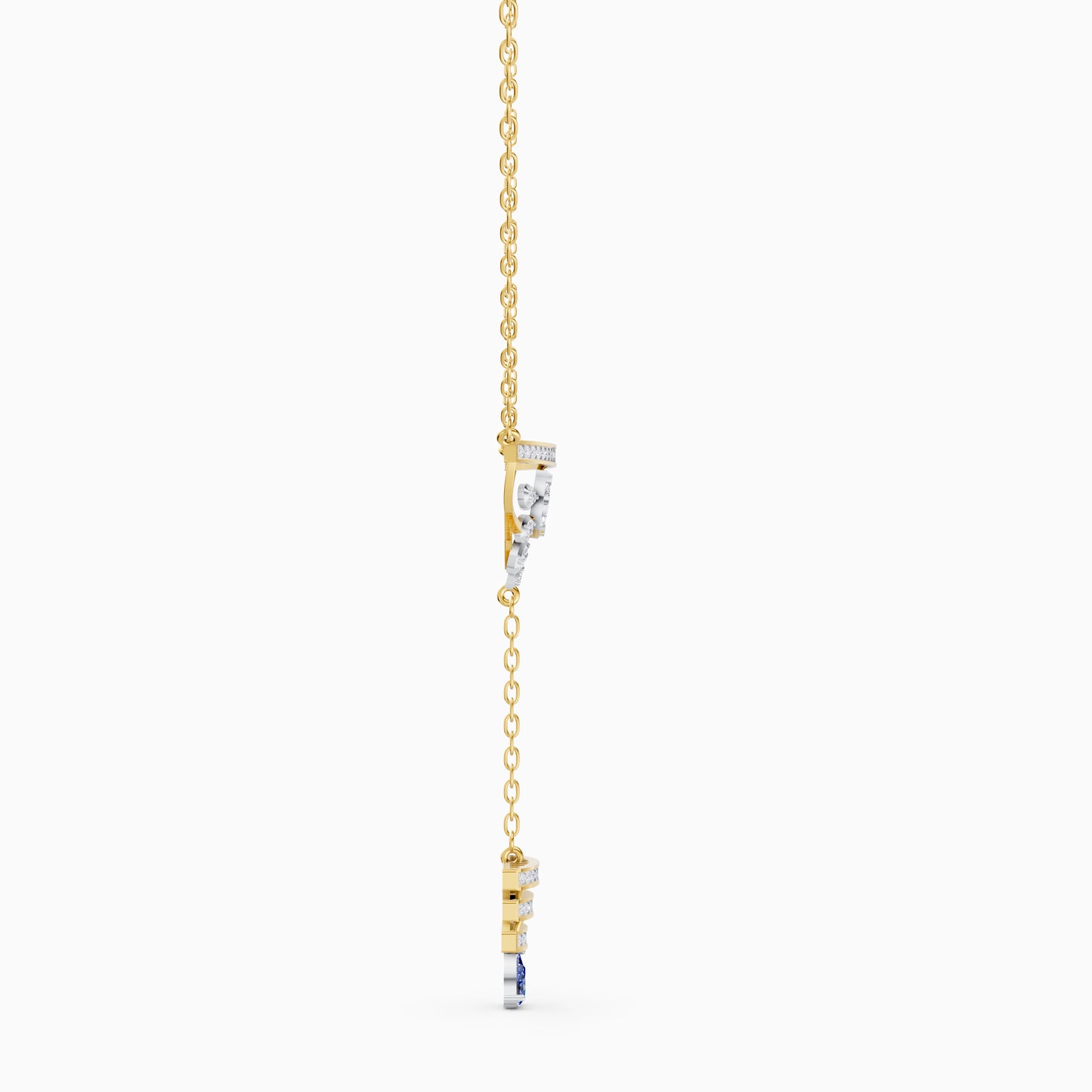 Round-Cluster Blossom & Tiered Pear-Cut Pendant