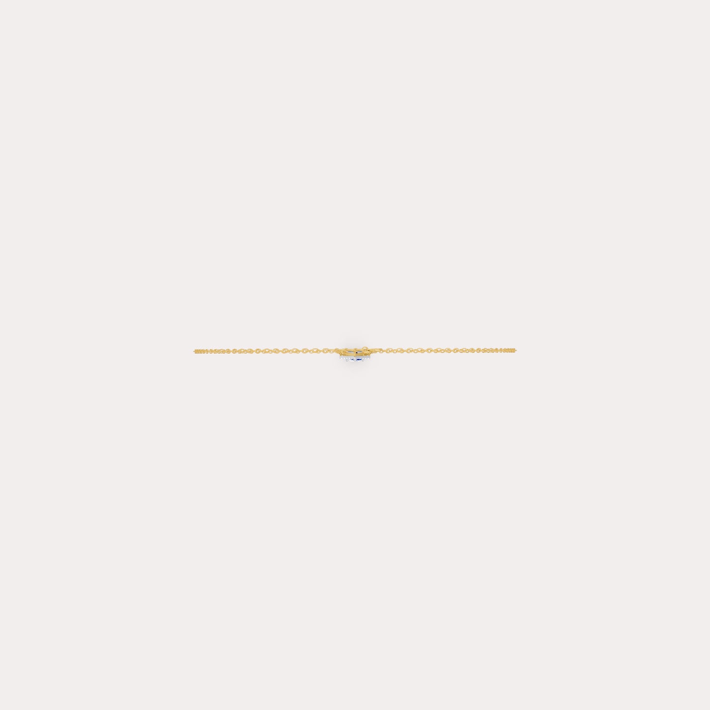 Round-Cluster Rhombus & Pear Crescent Pendant