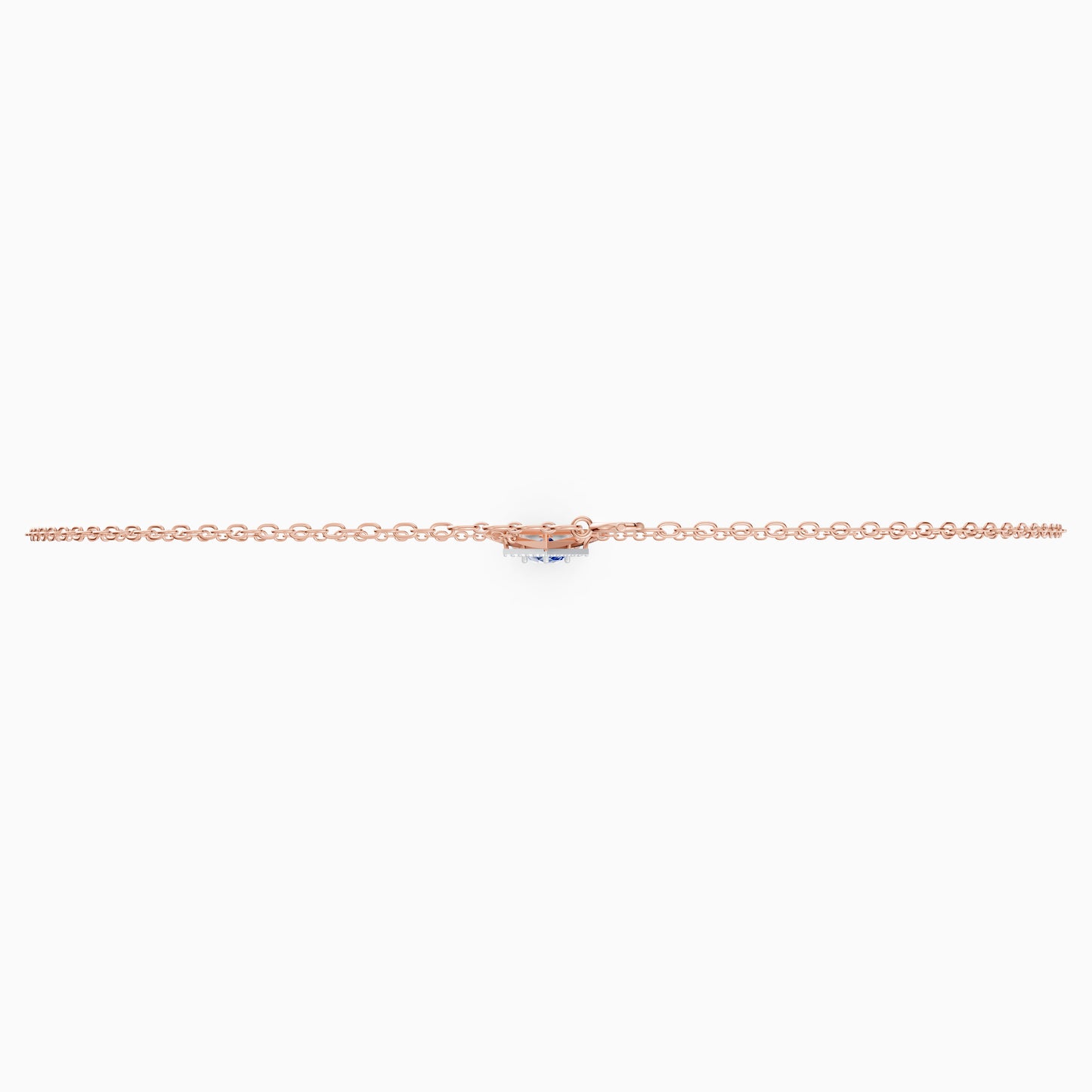 Round-Cluster Rhombus & Pear Crescent Pendant