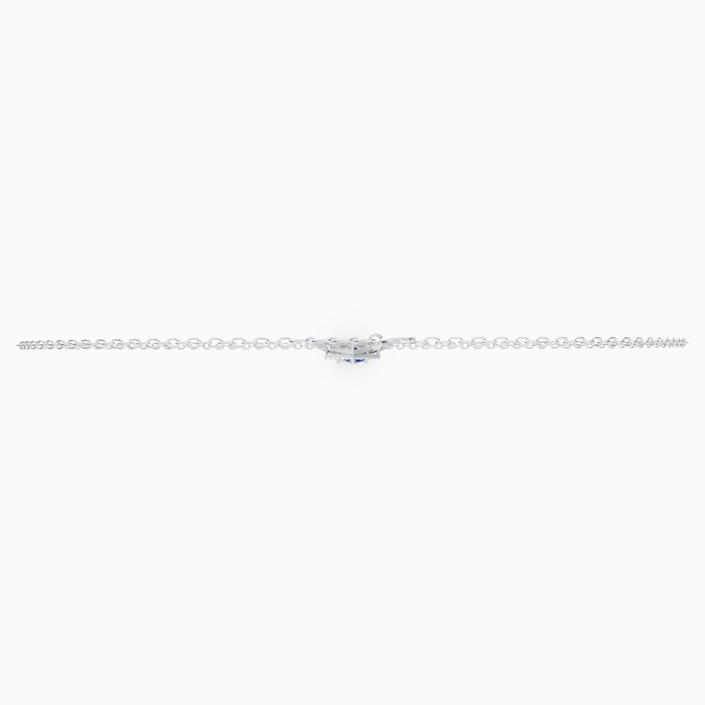 Round-Cluster Rhombus & Pear Crescent Pendant
