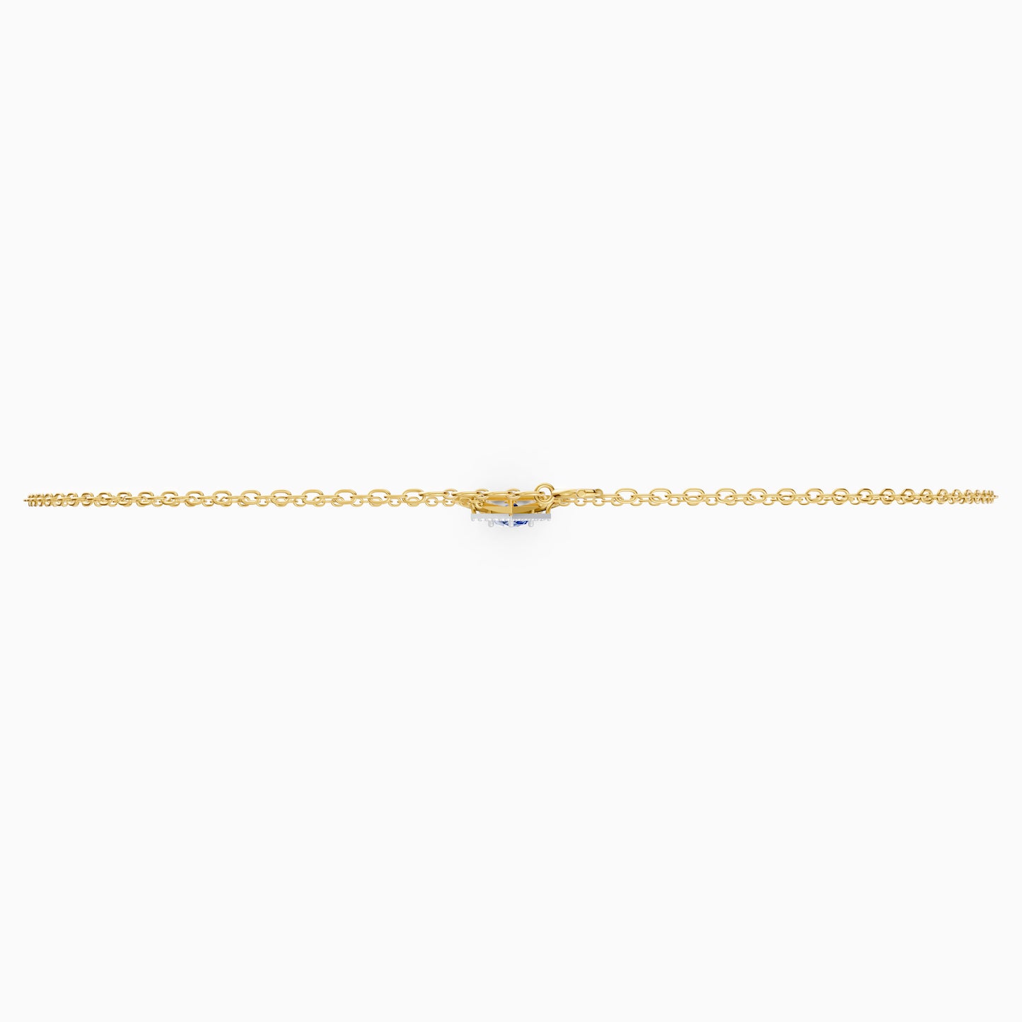 Round-Cluster Rhombus & Pear Crescent Pendant