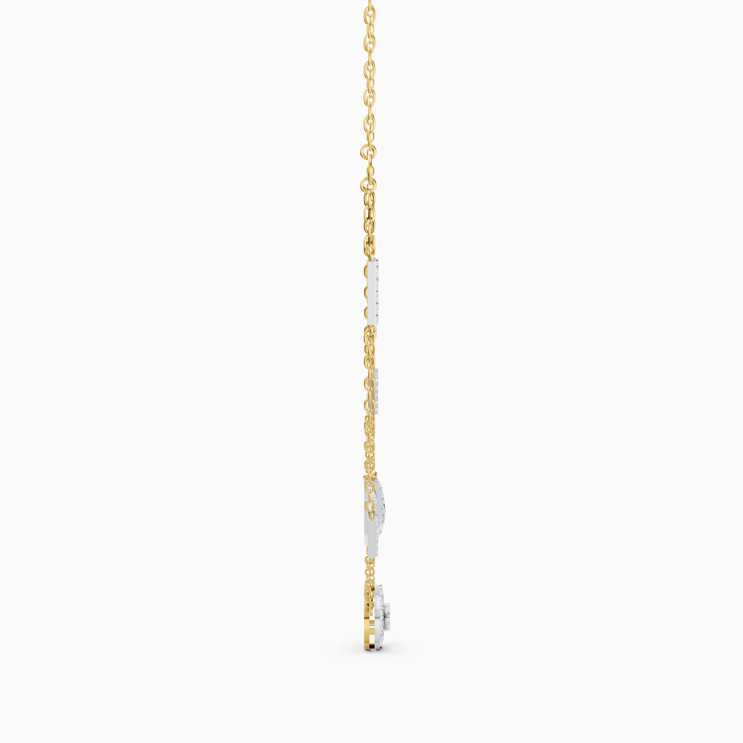 The Round-Cut Multi-Bar Station & Geometric Target Necklace