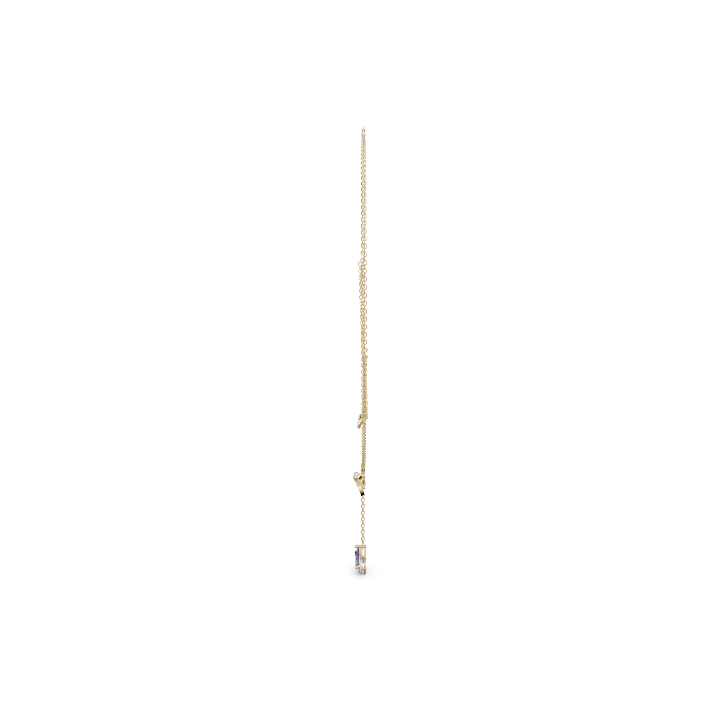 The Interlocking Round-Diamond Ribbon & Pear Cascade