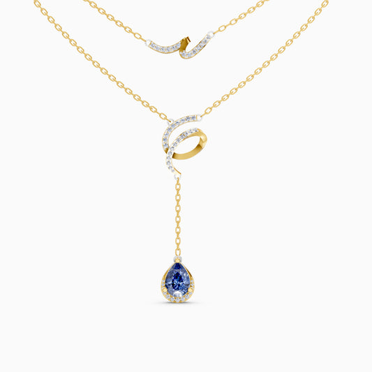 The Interlocking Round-Diamond Ribbon & Pear Cascade