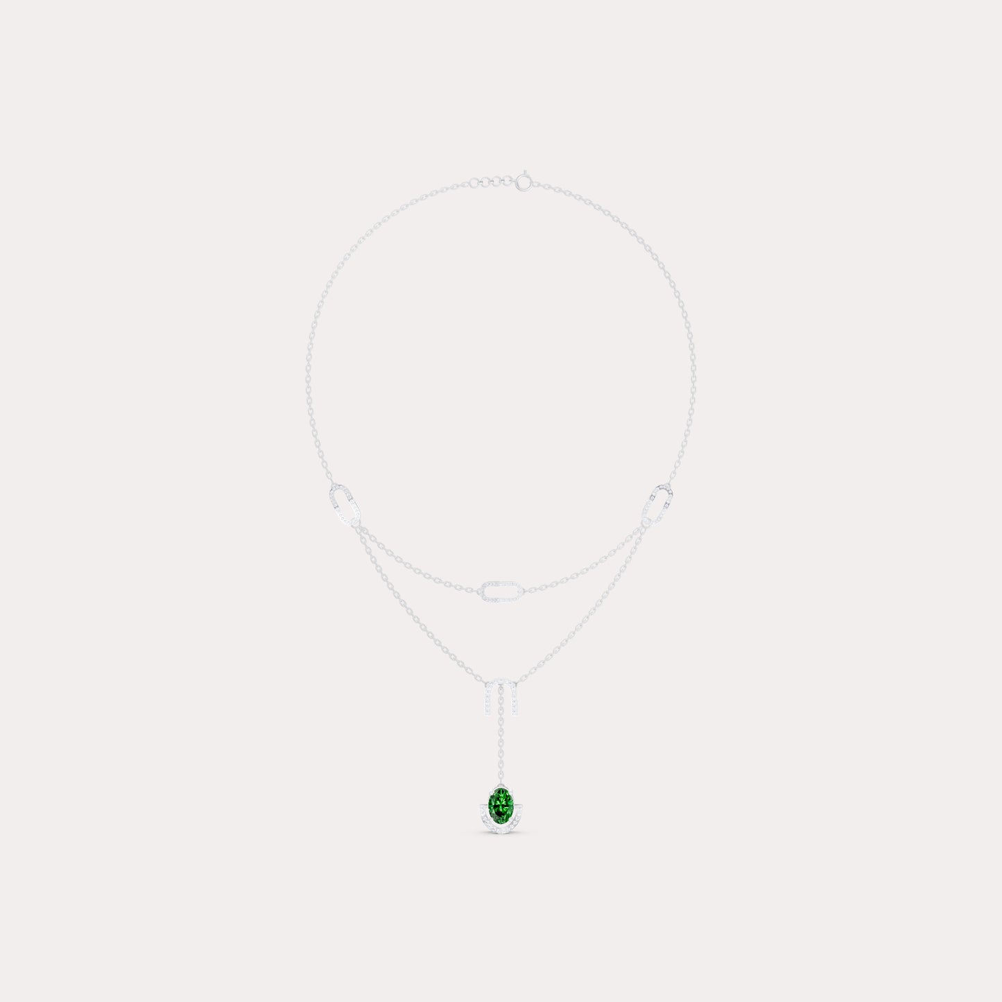 The Oval-Cut Solitaire & Layered Horseshoe Archway