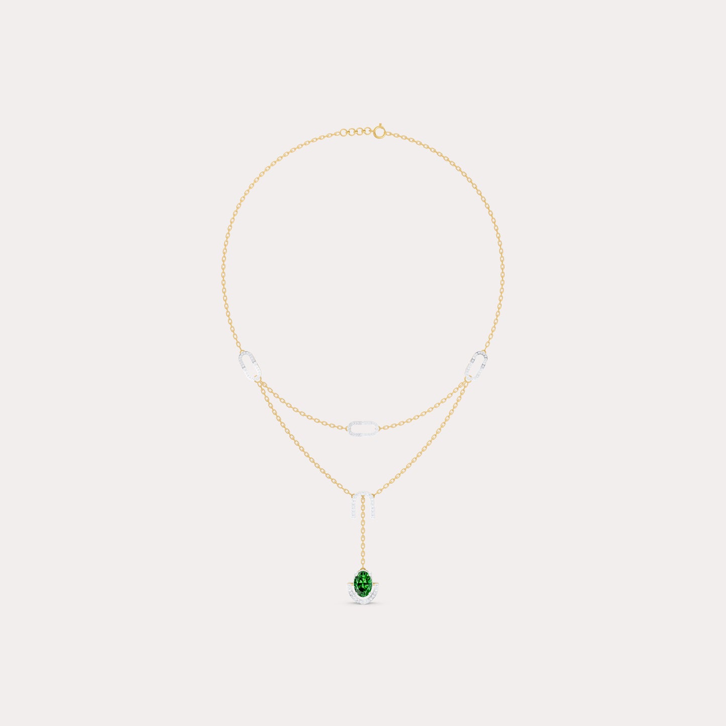 The Oval-Cut Solitaire & Layered Horseshoe Archway
