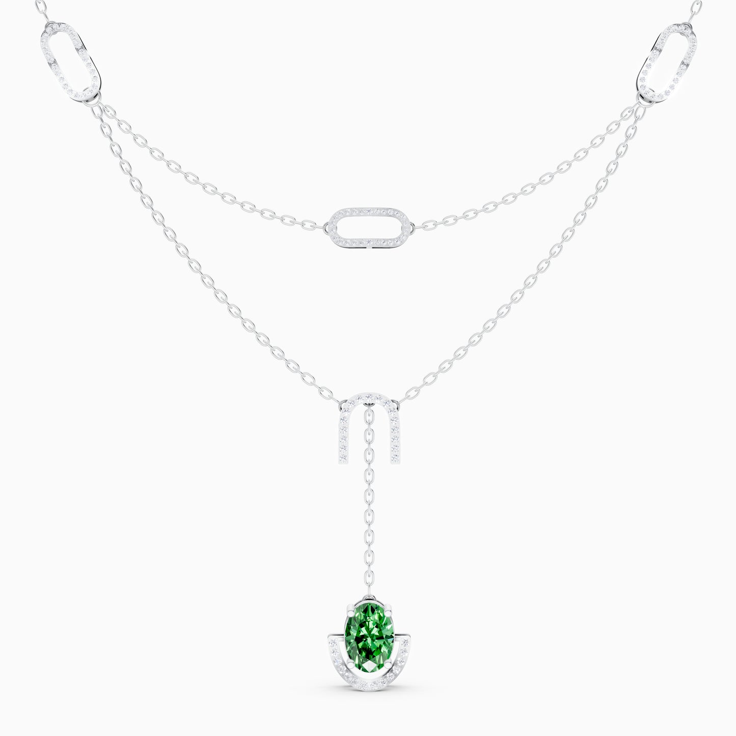 The Oval-Cut Solitaire & Layered Horseshoe Archway