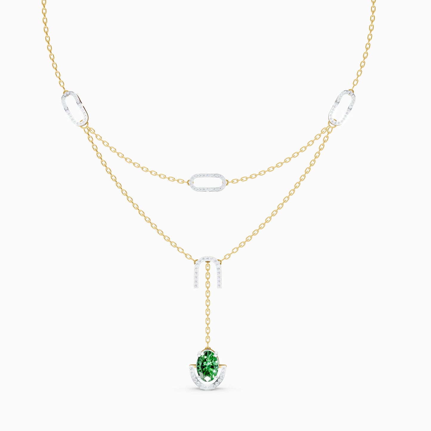 The Oval-Cut Solitaire & Layered Horseshoe Archway