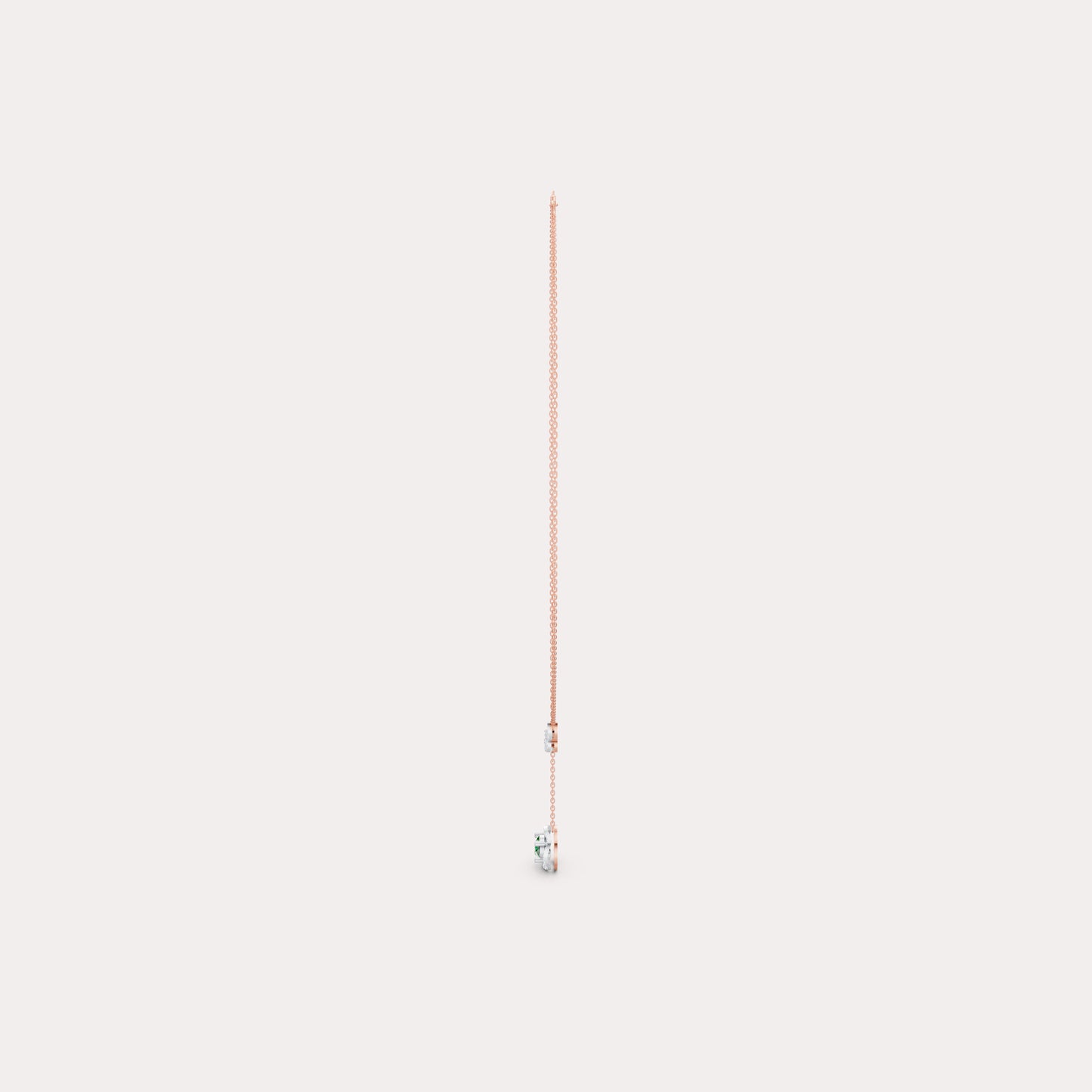 The Round-Cut Solitaire Halo & Diamond Wing Pendant