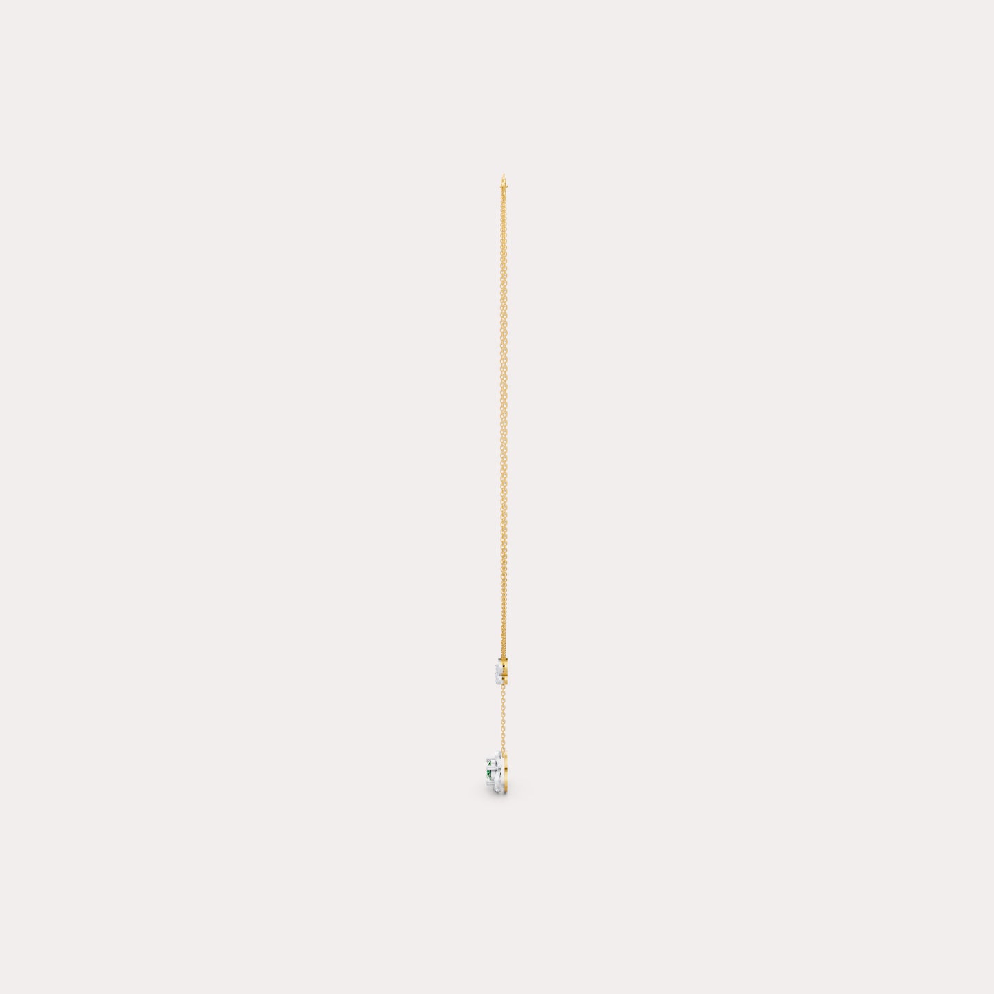 The Round-Cut Solitaire Halo & Diamond Wing Pendant