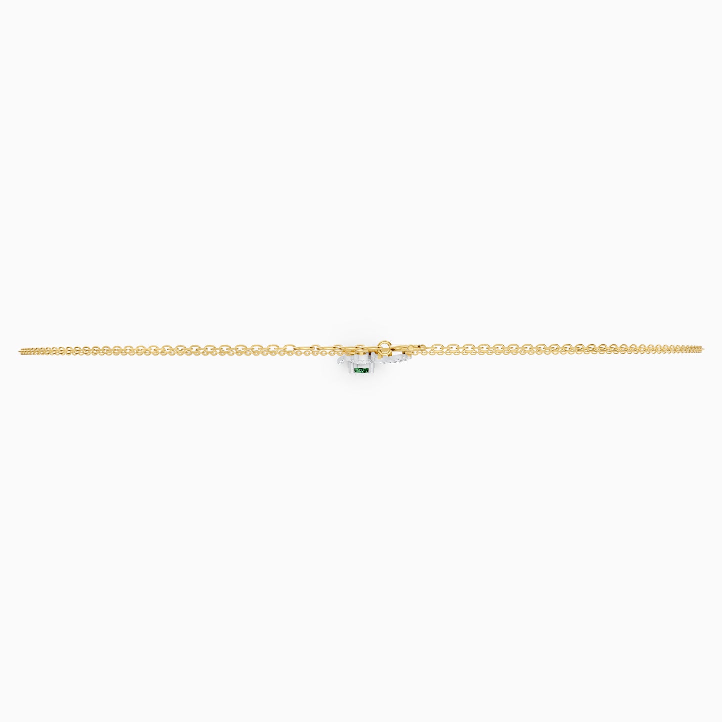 The Round-Cut Solitaire Halo & Diamond Wing Pendant