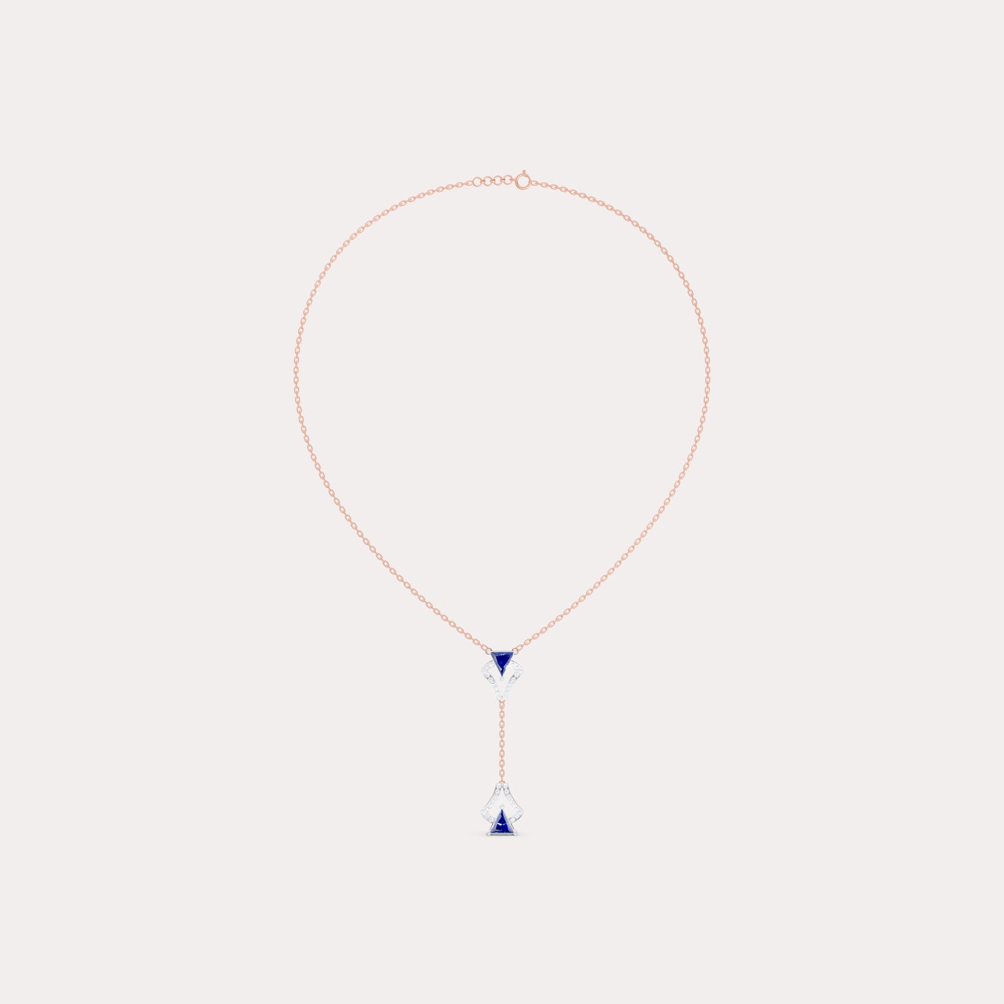 The Modern Triangle-Cut Canopy Lariat Necklace