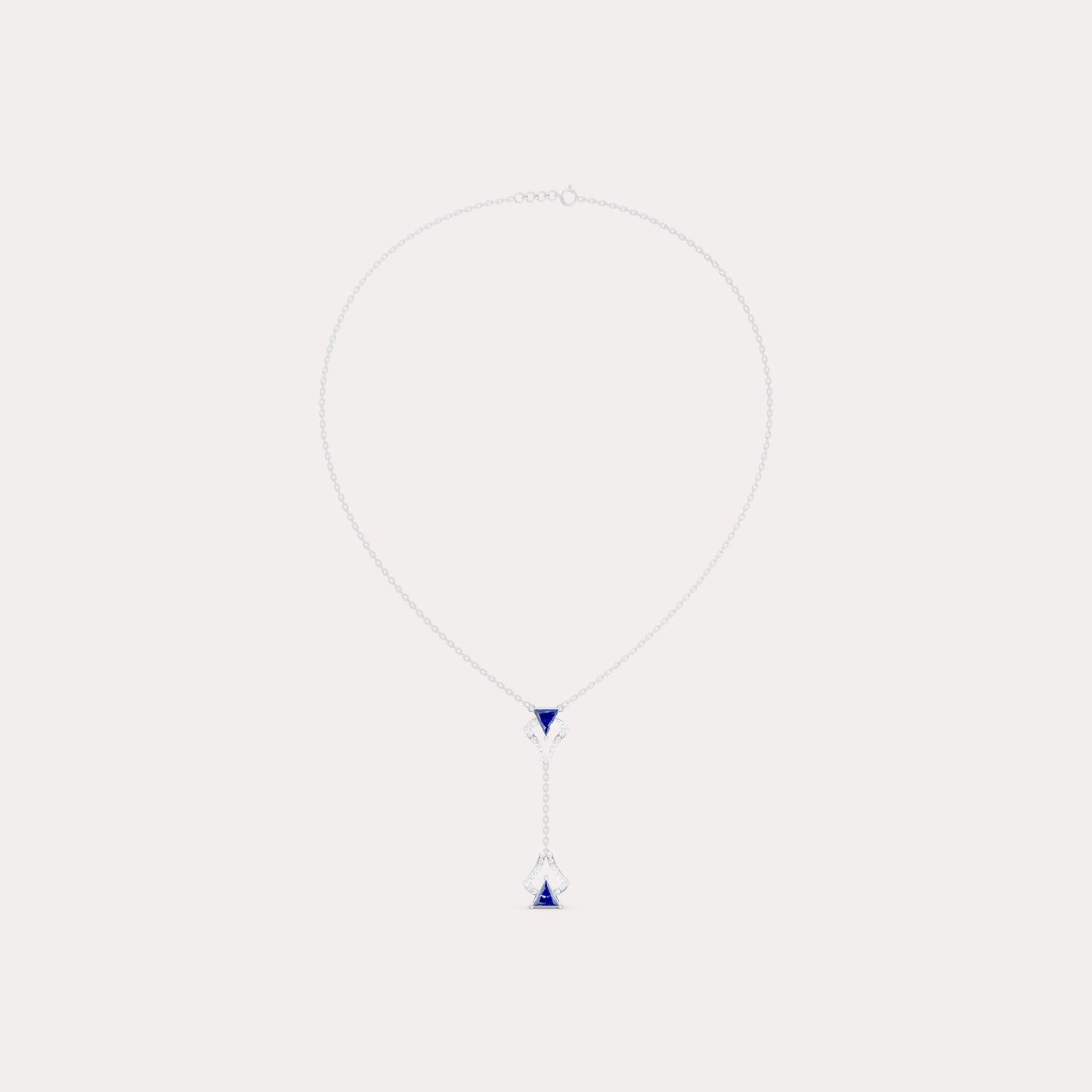 The Modern Triangle-Cut Canopy Lariat Necklace