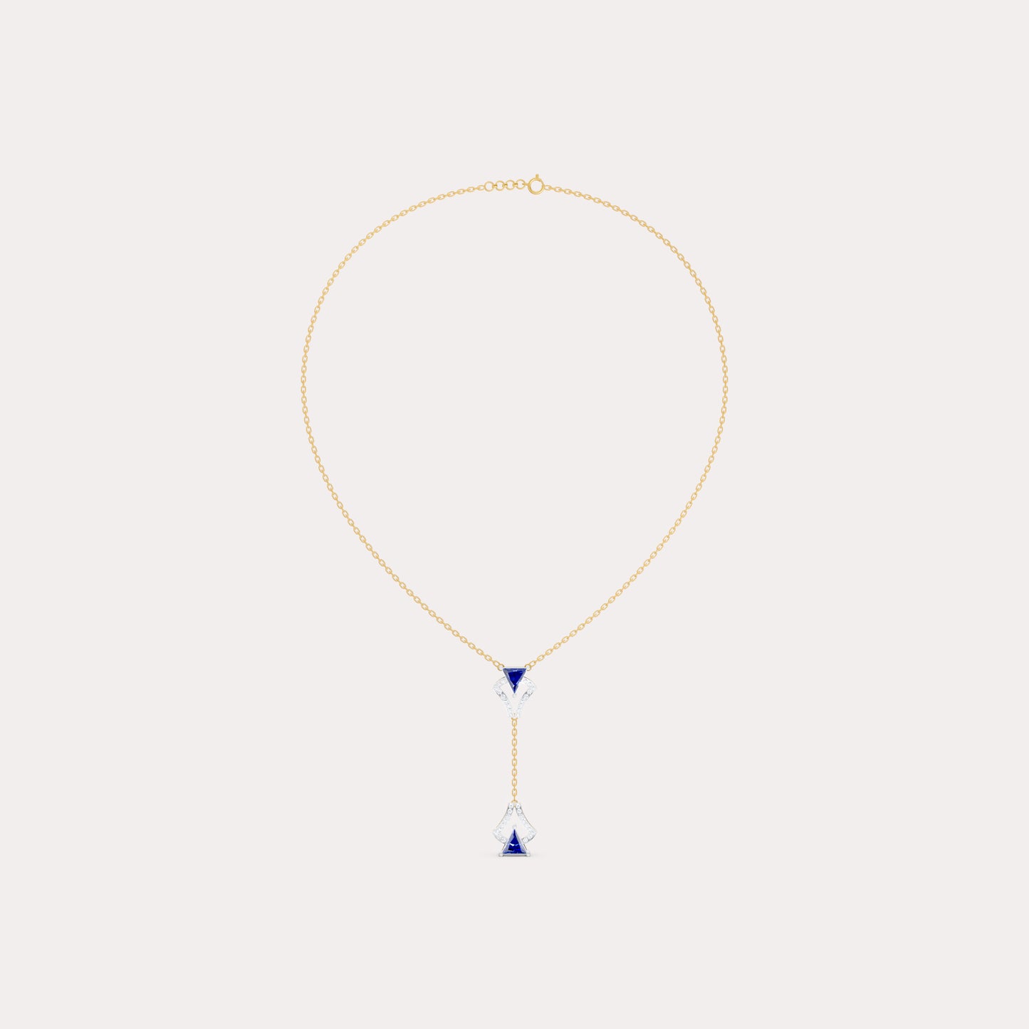 The Modern Triangle-Cut Canopy Lariat Necklace