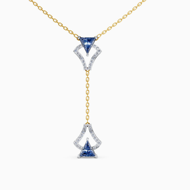 The Modern Triangle-Cut Canopy Lariat Necklace