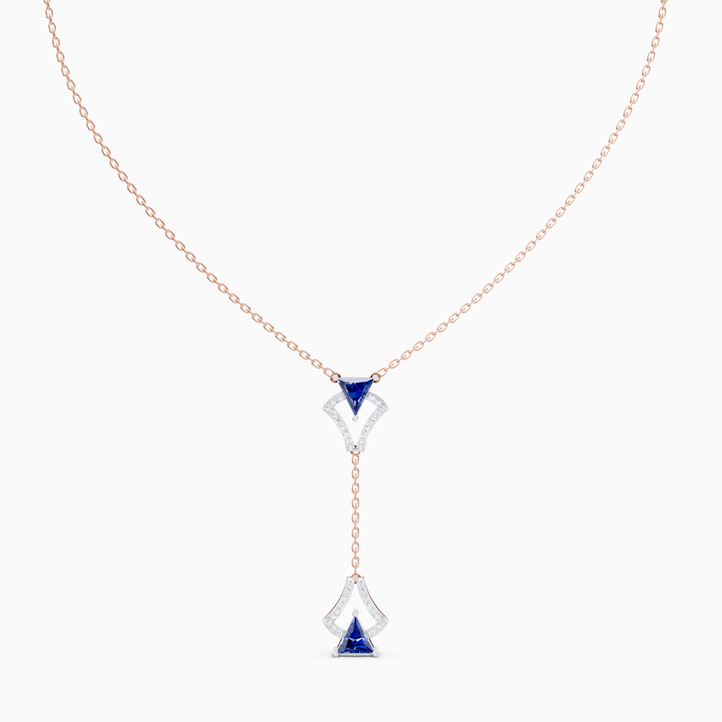 The Modern Triangle-Cut Canopy Lariat Necklace
