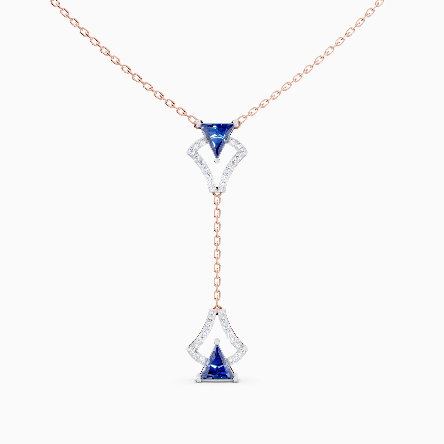 The Modern Triangle-Cut Canopy Lariat Necklace