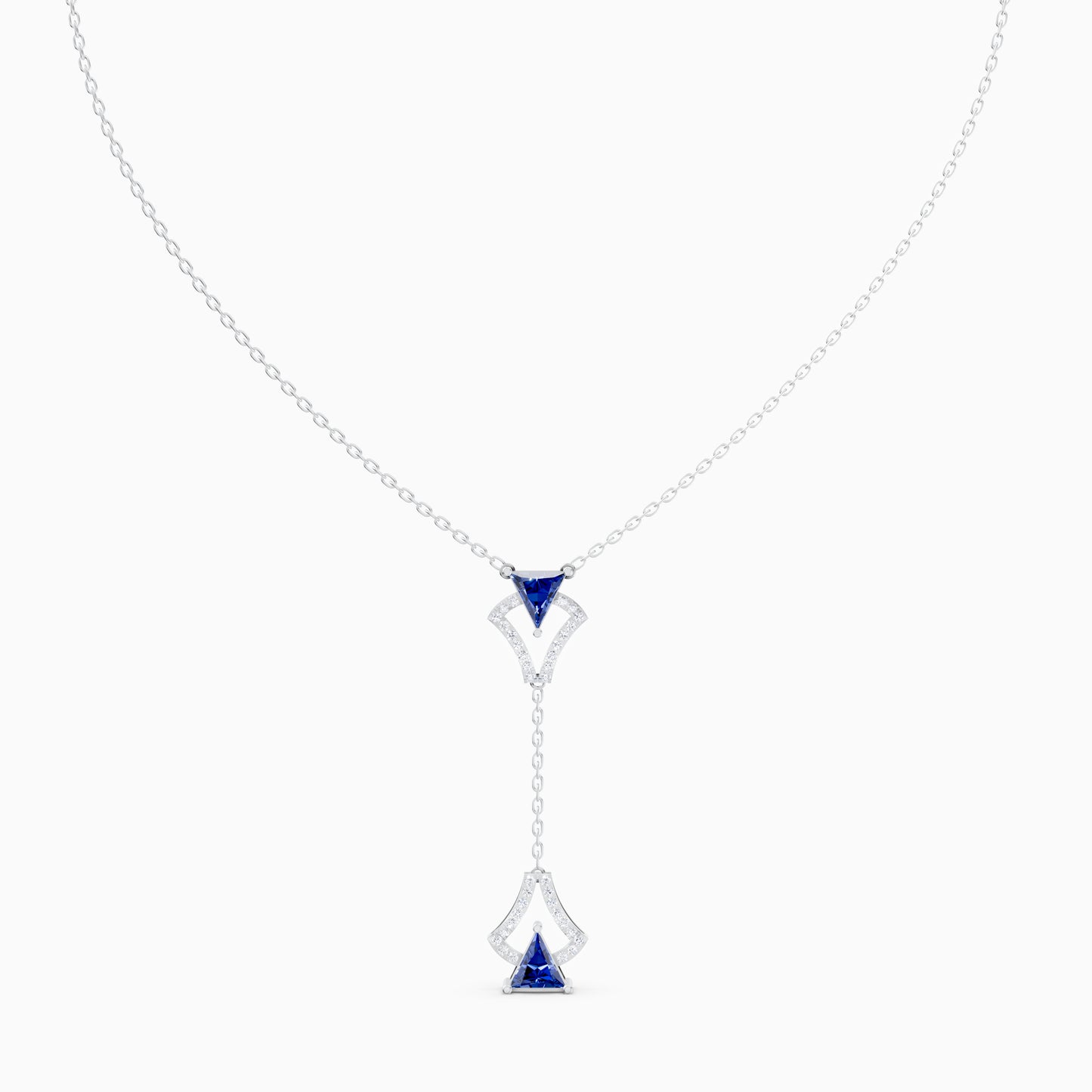 The Modern Triangle-Cut Canopy Lariat Necklace